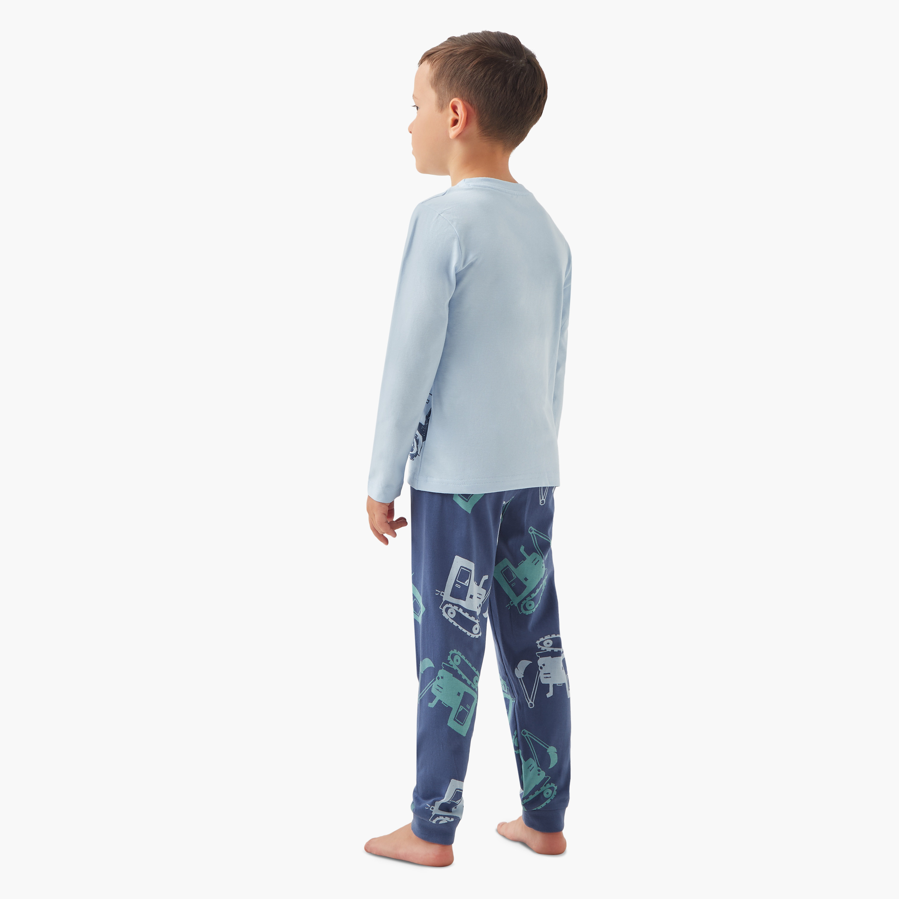 طقم بنطلون بيجاما وتيشيرت بطبعات جرافيك من جونيورز-boys-clothing-nightwear-image-2