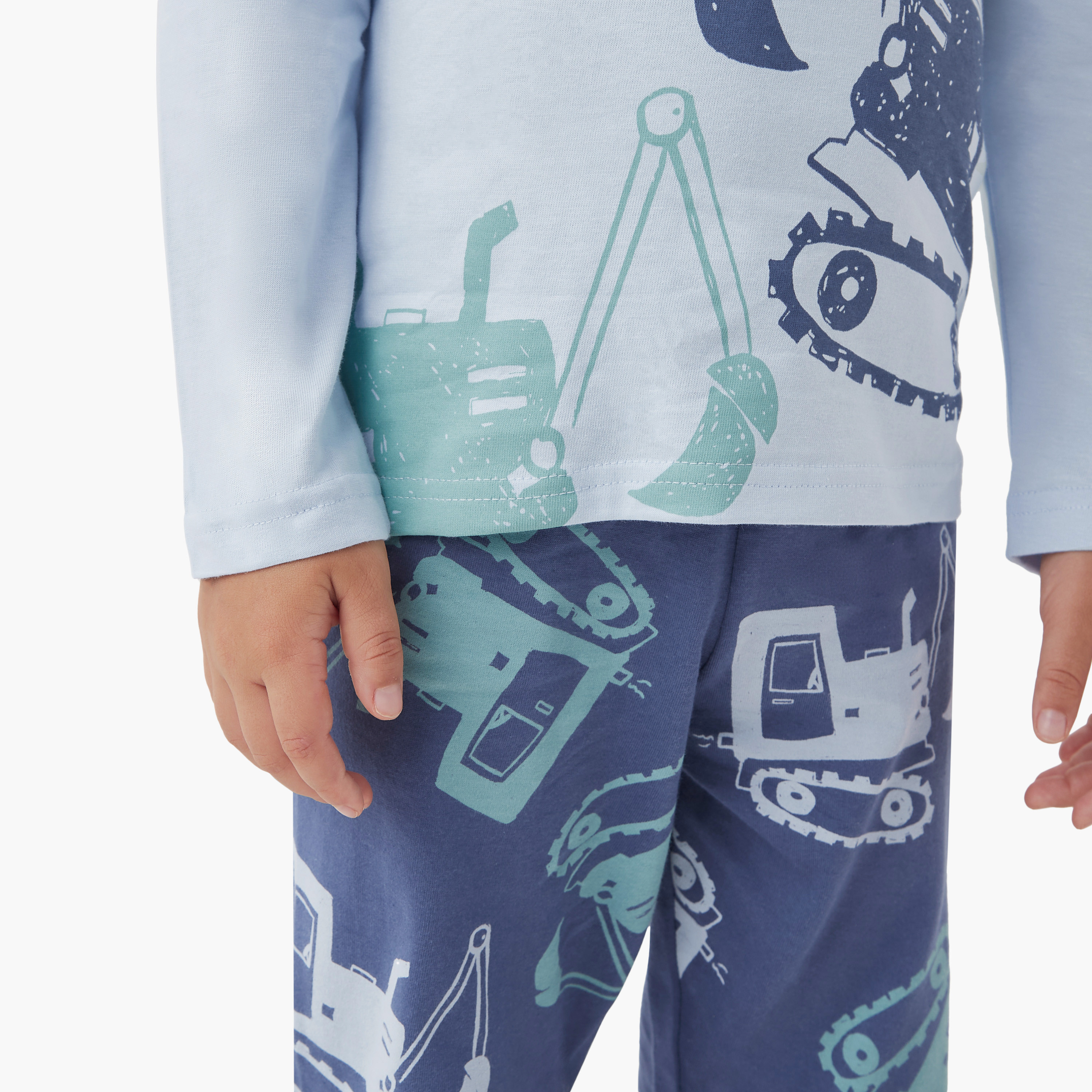 طقم بنطلون بيجاما وتيشيرت بطبعات جرافيك من جونيورز-boys-clothing-nightwear-image-1