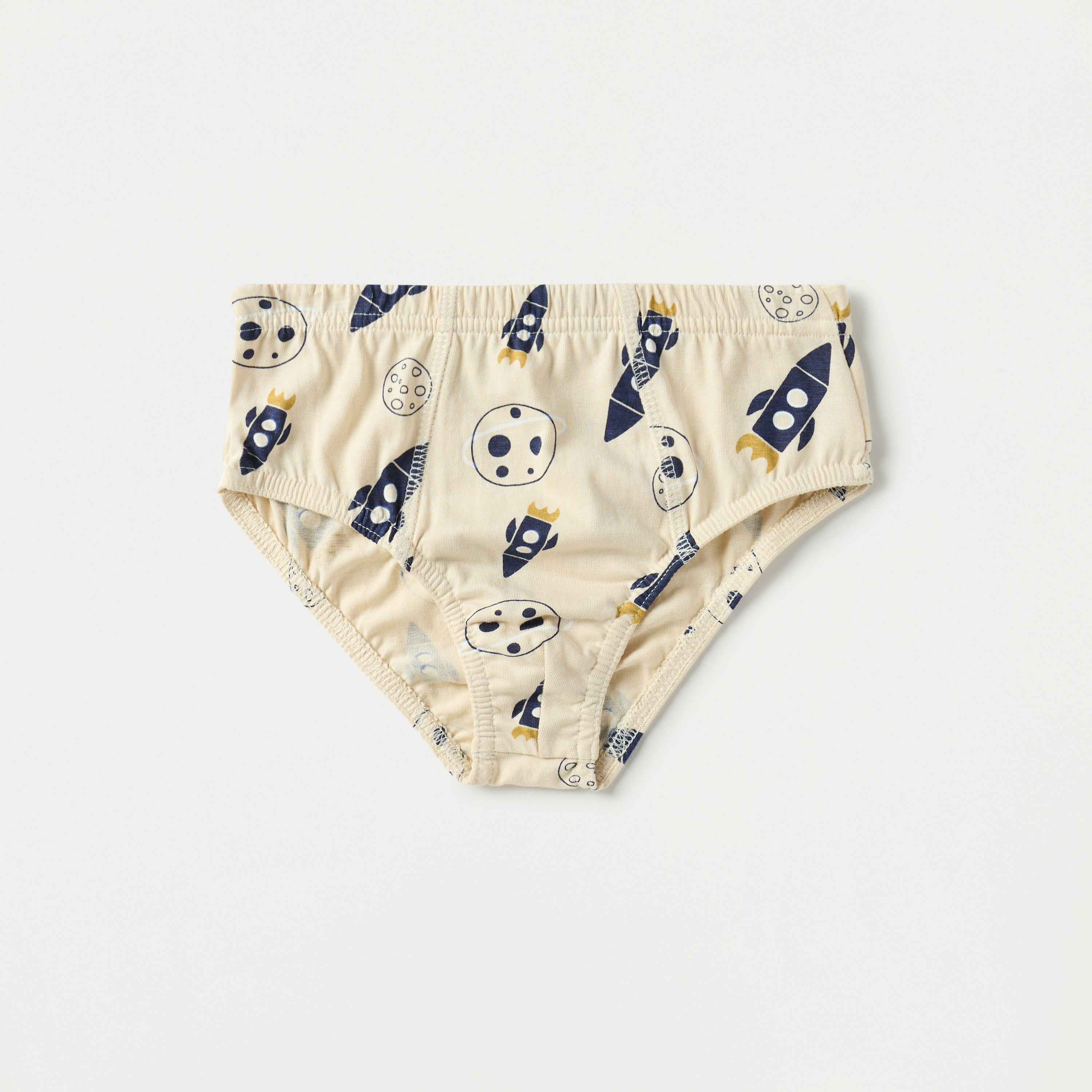 Juniors Space Print Briefs - Set of 5-boys-clothing-innerwear-boxersandbriefs-image-2