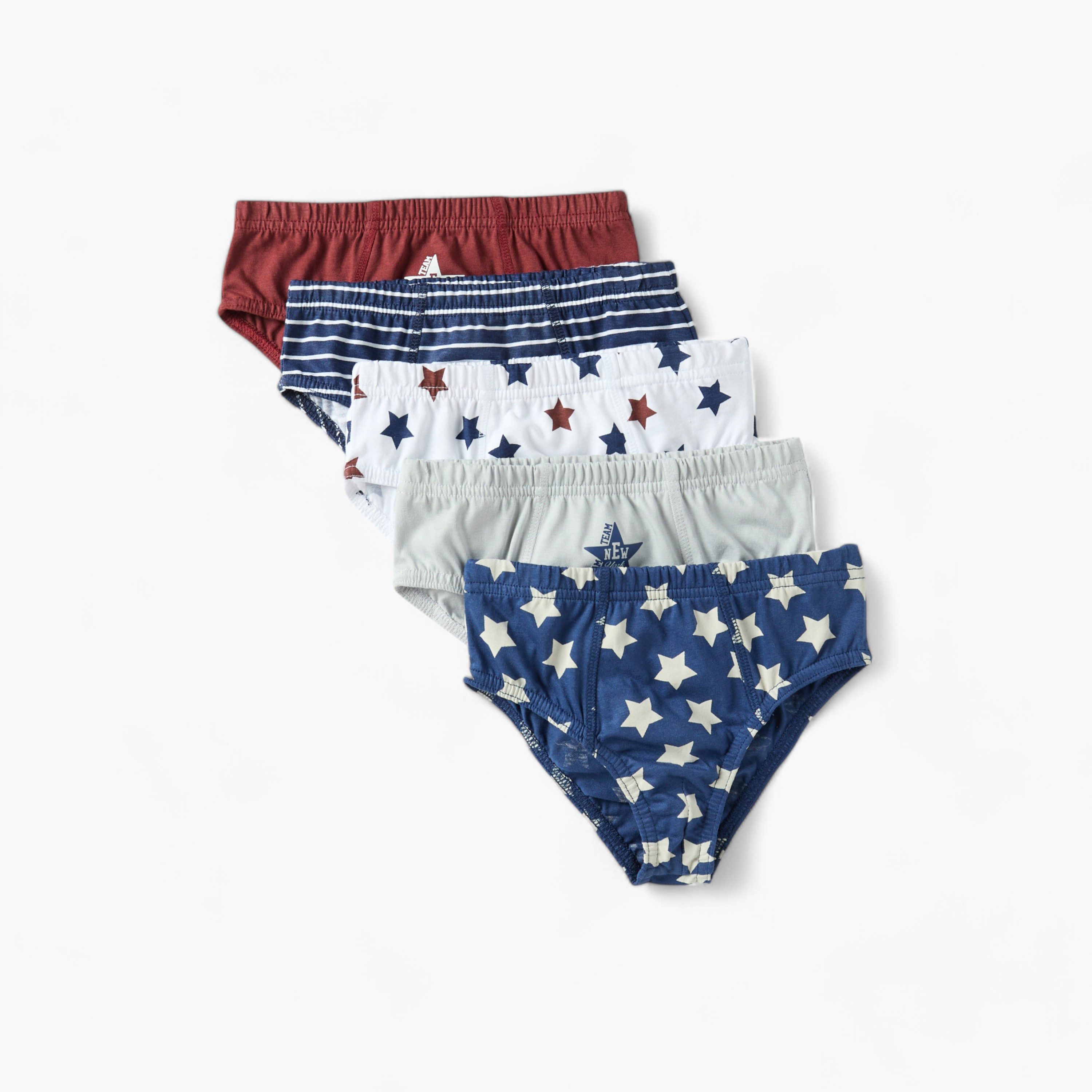 Juniors Printed Briefs - Set of 5-boys-clothing-innerwear-boxersandbriefs-image-1