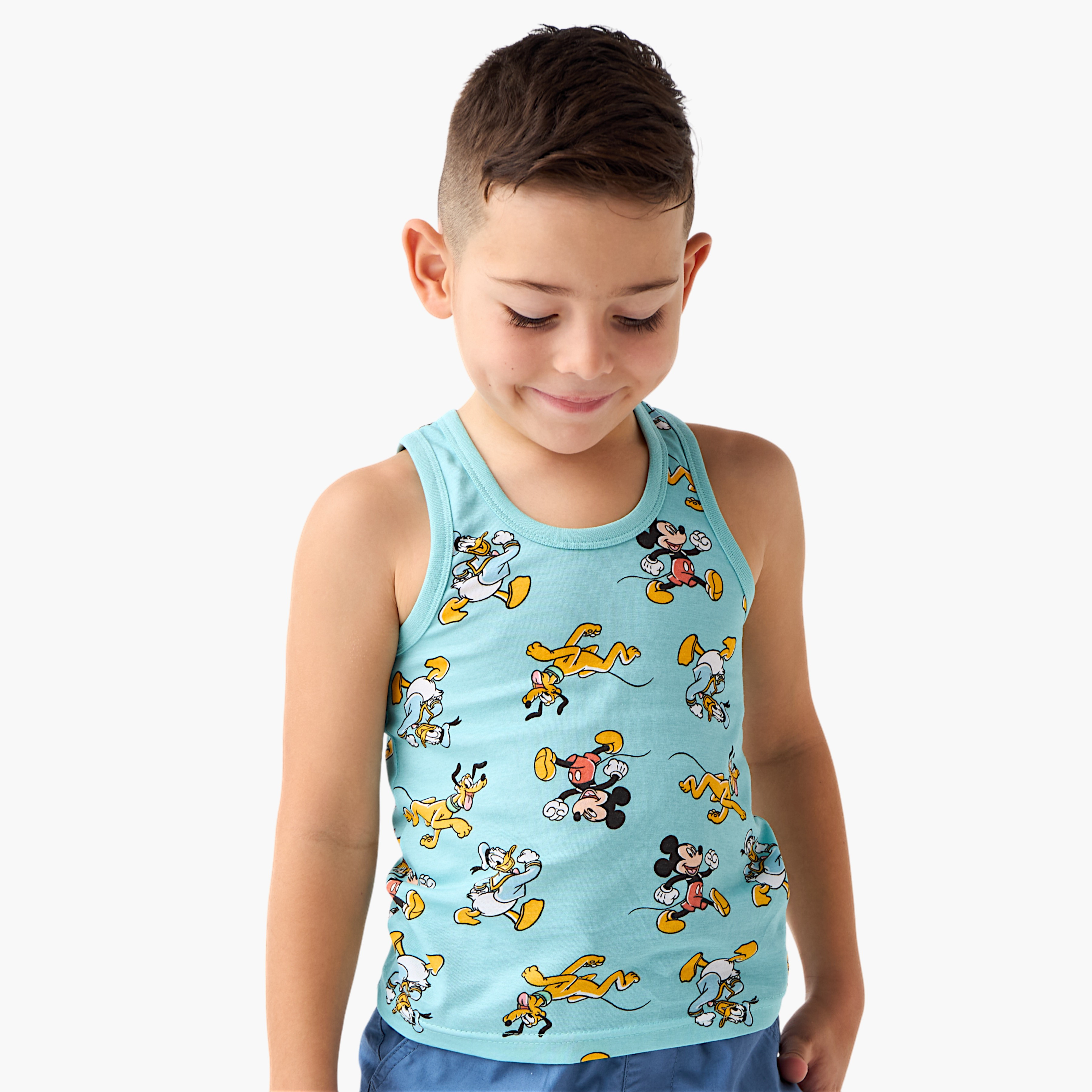 فيست بدون أكمام بطبعات ميكي ماوس من ديزني- طقم من 3 قطع-baby-boys-clothing-innerwear-image-2