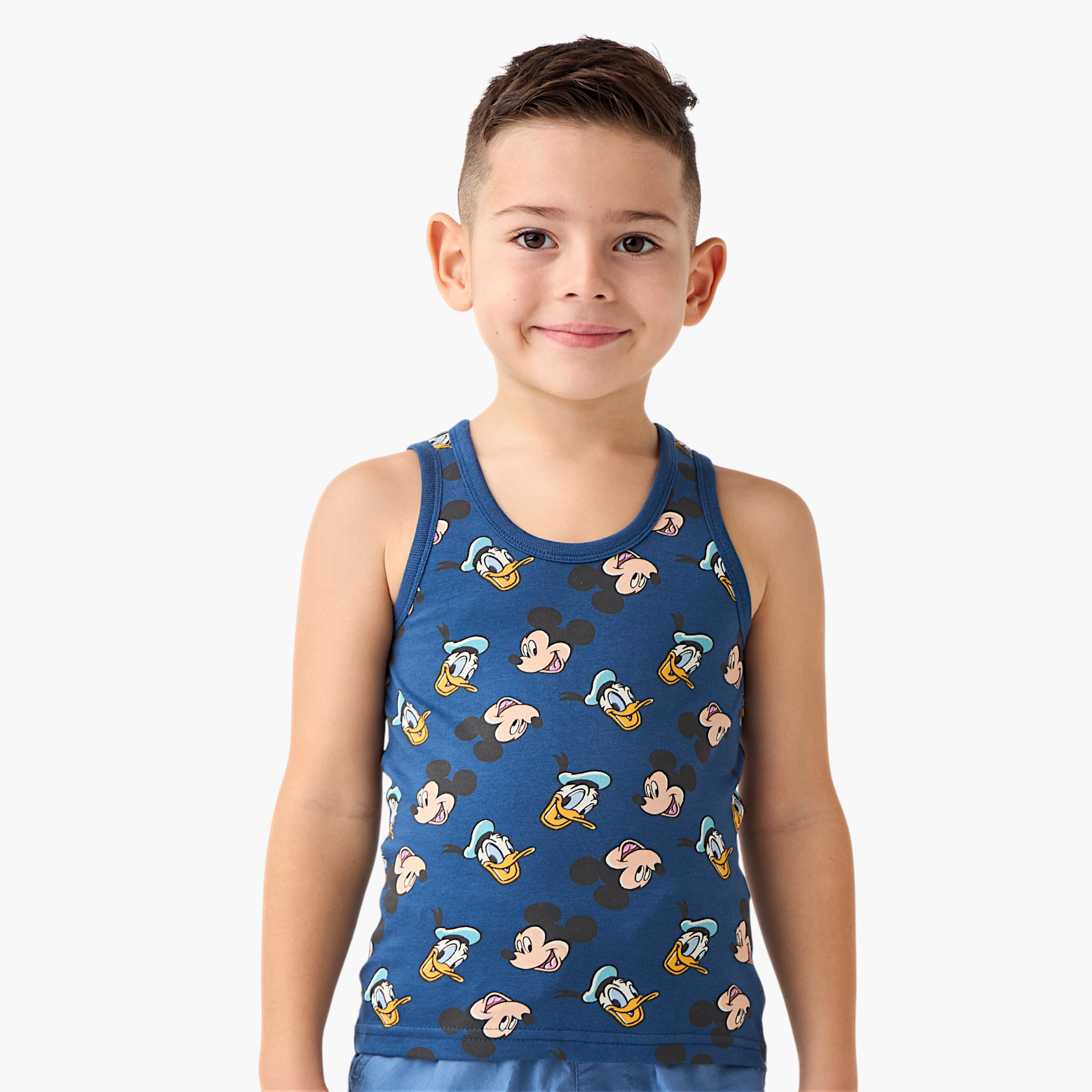 فيست بدون أكمام بطبعات ميكي ماوس من ديزني- طقم من 3 قطع-baby-boys-clothing-innerwear-image-6