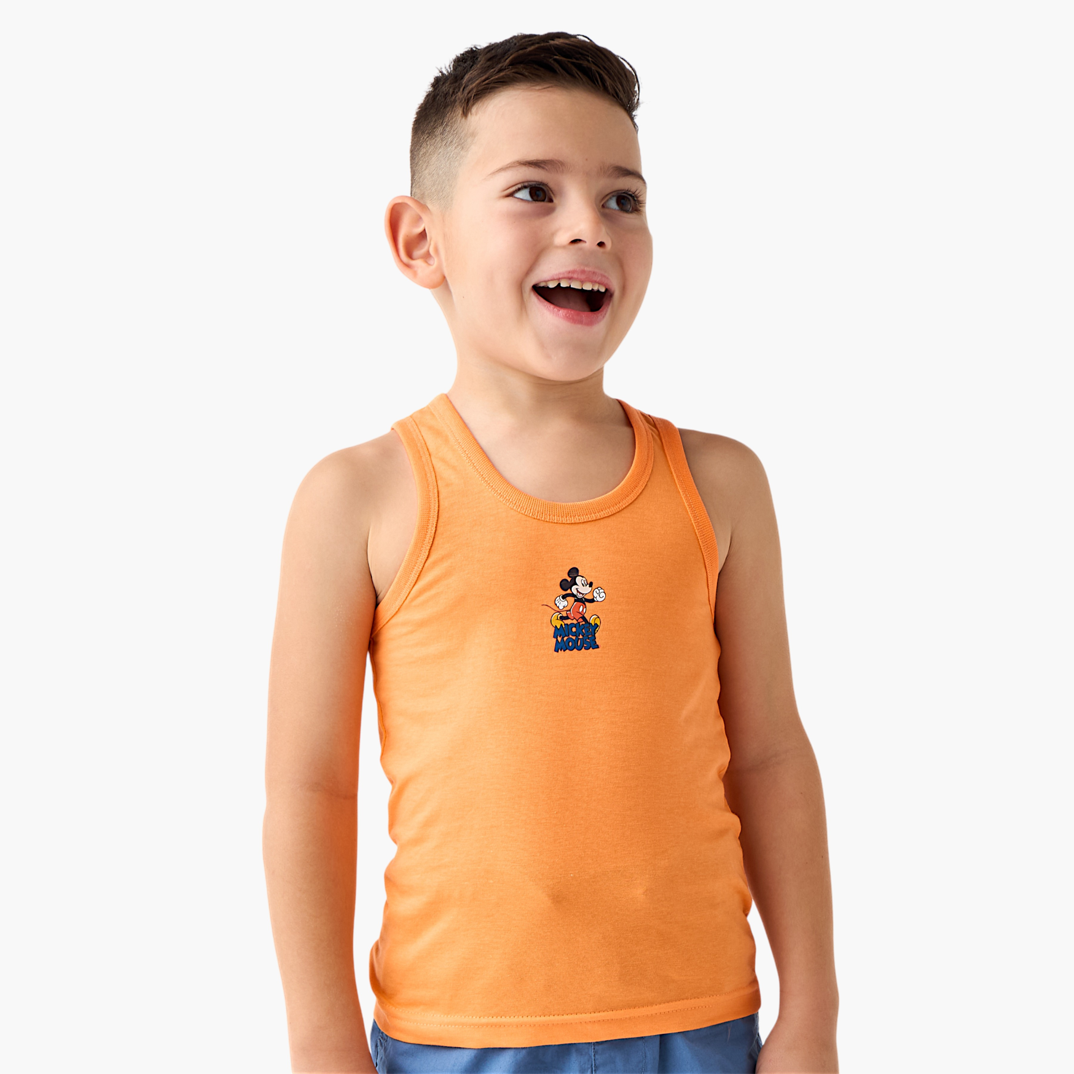 فيست بدون أكمام بطبعات ميكي ماوس من ديزني- طقم من 3 قطع-baby-boys-clothing-innerwear-image-7