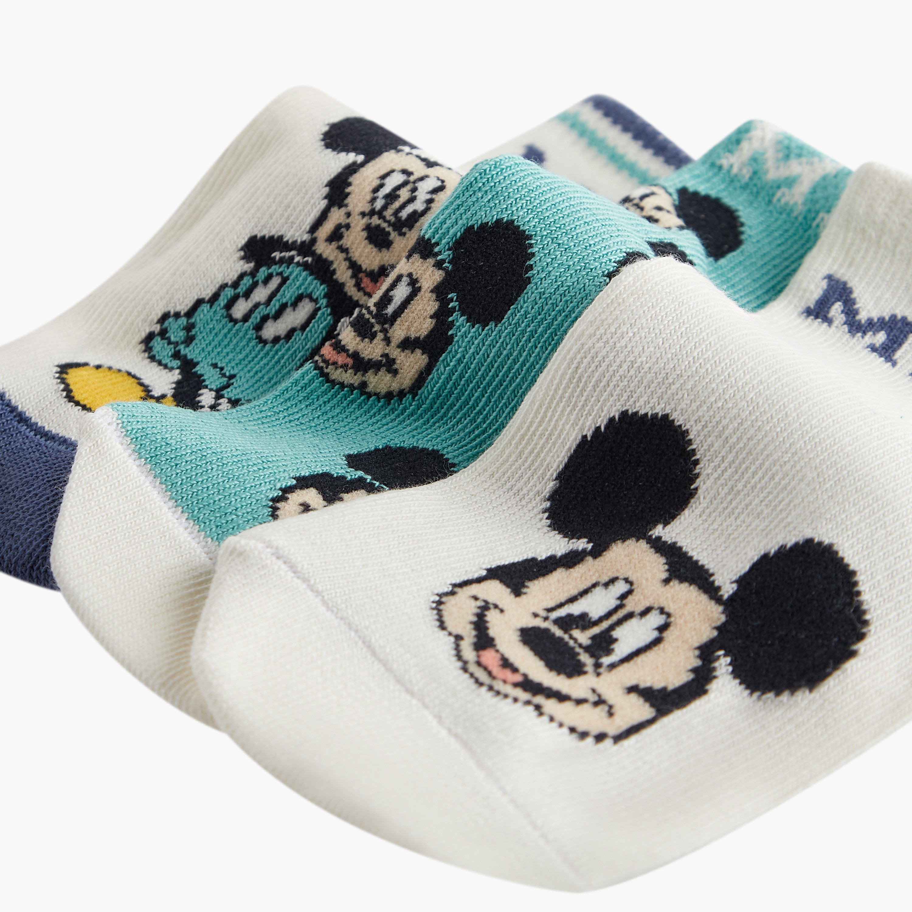 Disney Mickey Mouse Detail Ankle Length Socks - Set of 3-boys-accessories-socks-image-4