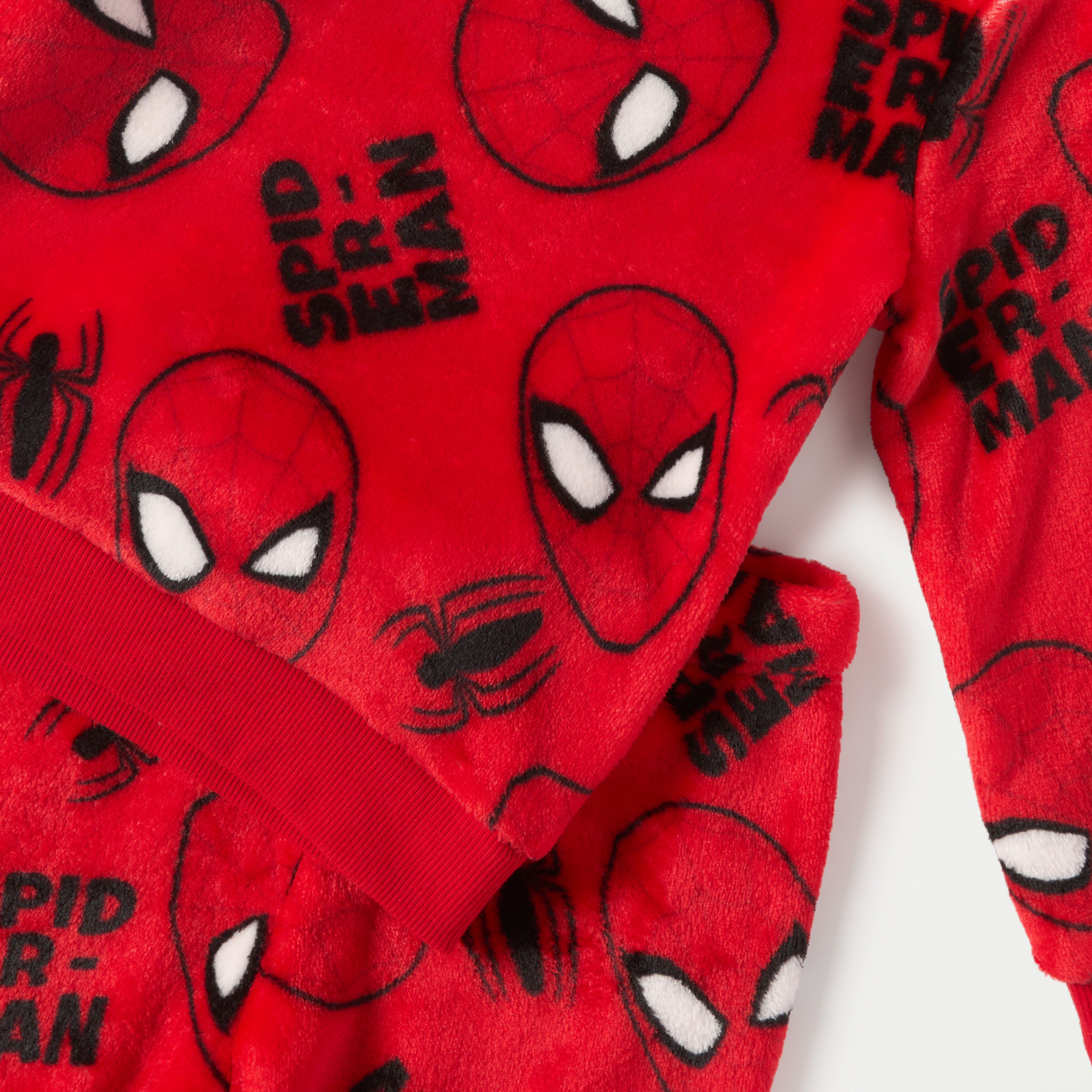 Spider-Man Print Sweatshirt and Pyjama Set-boys-clothing-nightwear-image-4