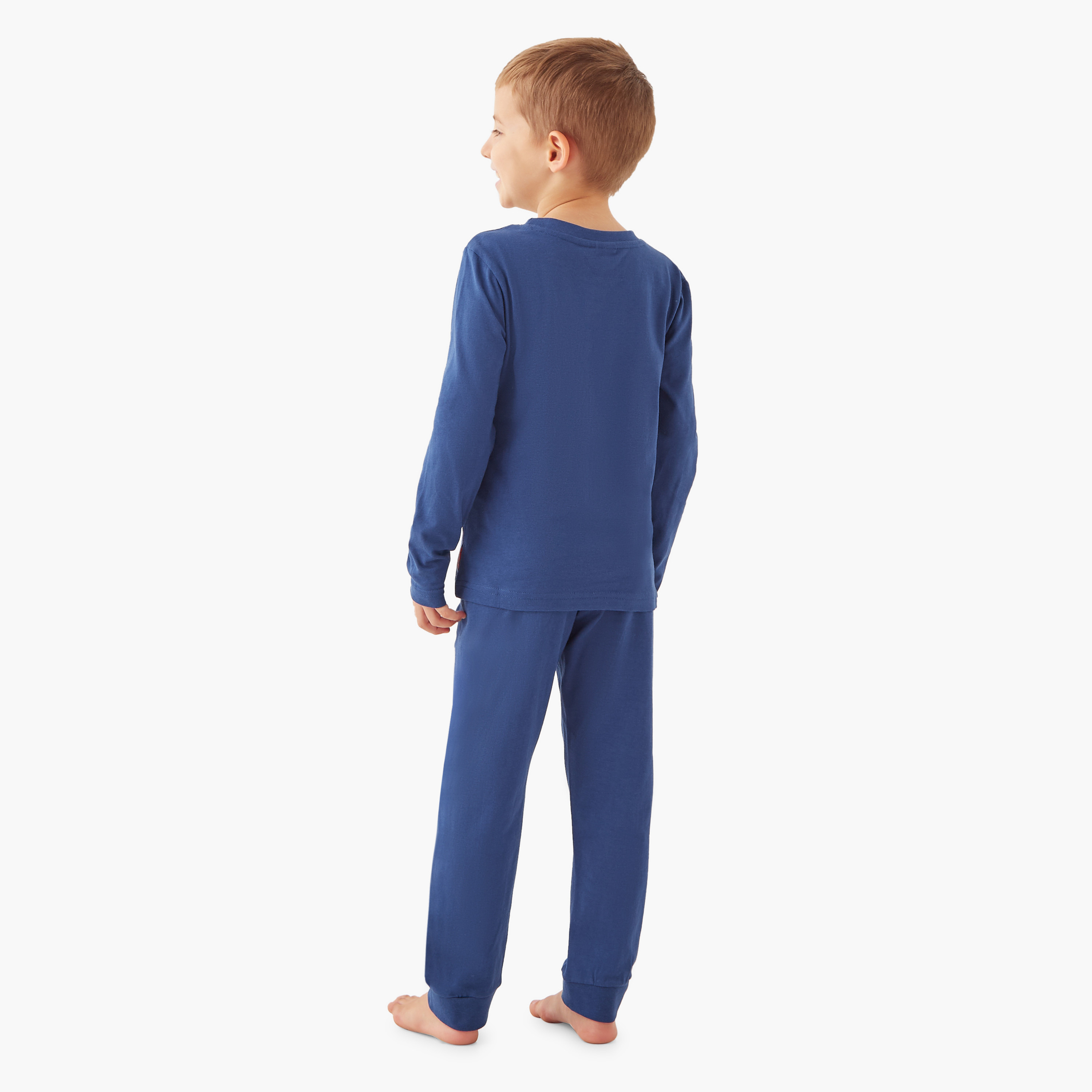 Spider-Man Print T-shirt and Pyjamas - Set of 2-boys-clothing-nightwear-image-3