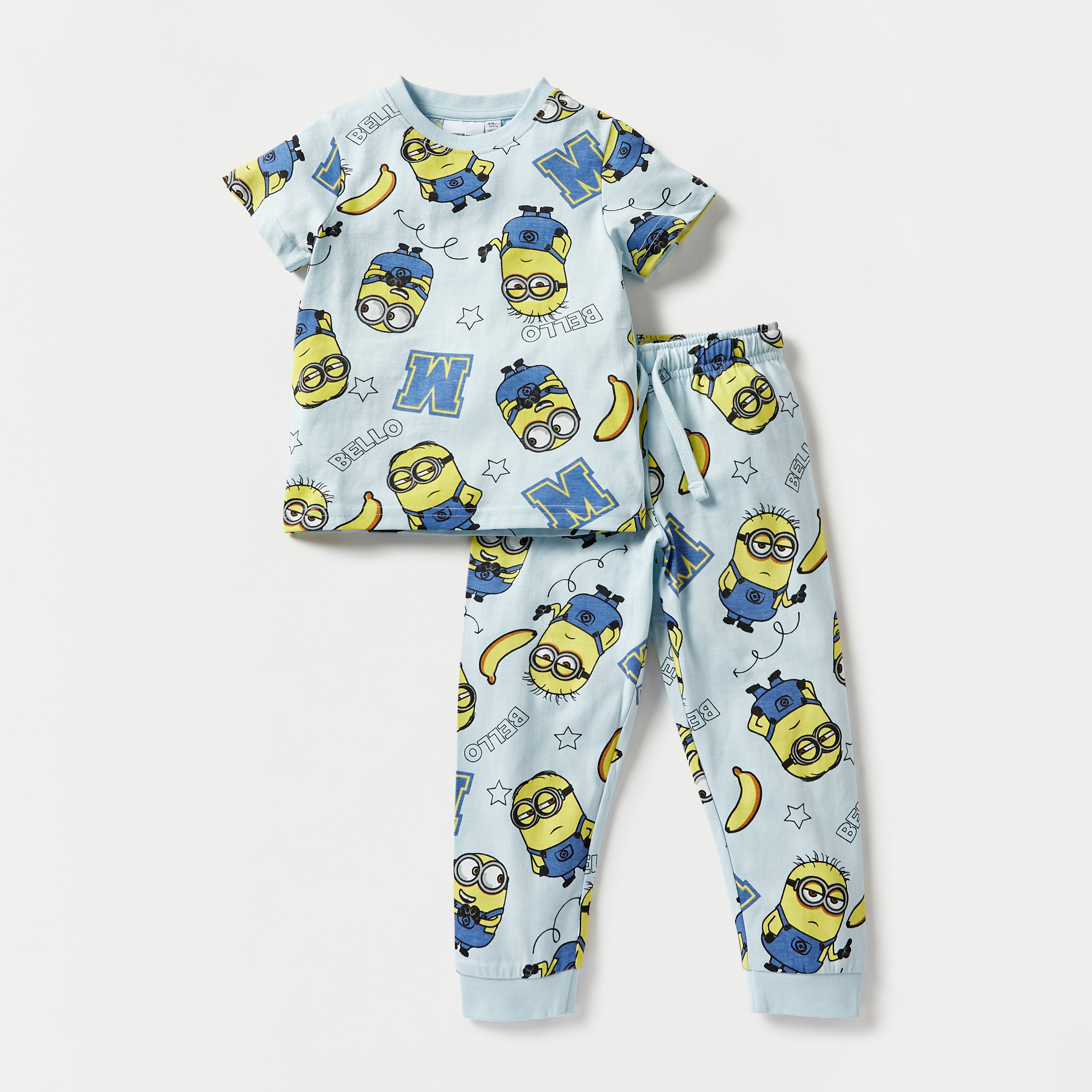 طقم بنطلون بيجاما وتيشيرت بطبعات جرافيك - مجموعة من طقمين-baby-boys-clothing-multipacks-image-2