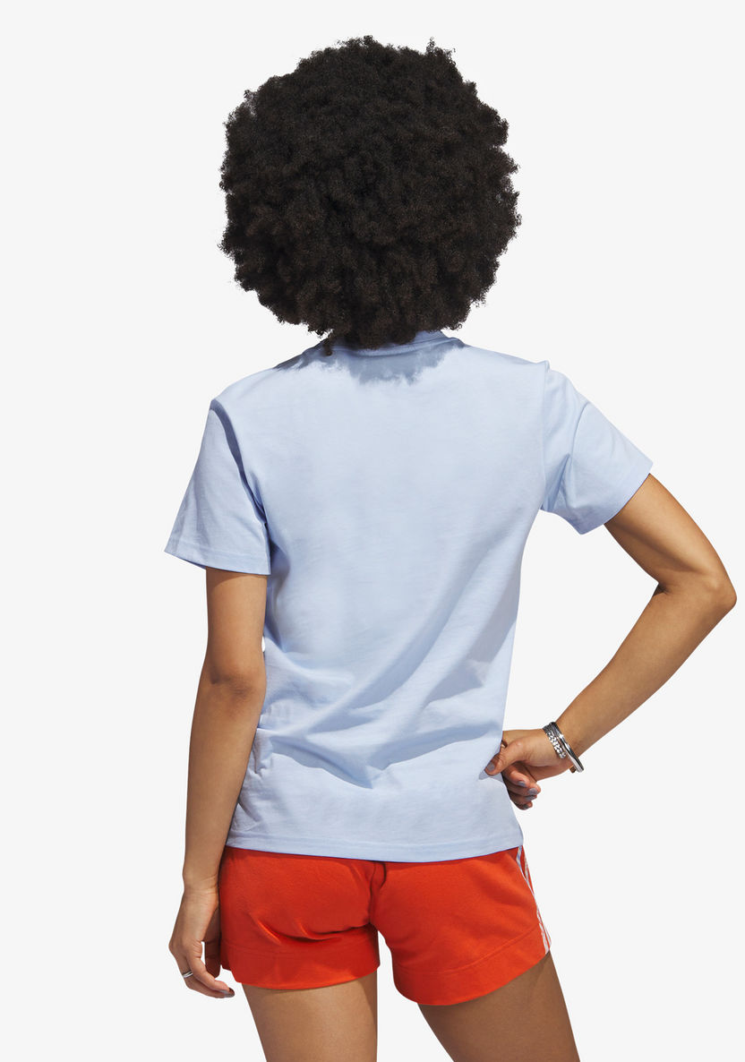 Adidas Women's Logo Print Round Neck T-shirt - H52226-T Shirts & Vests-image-1