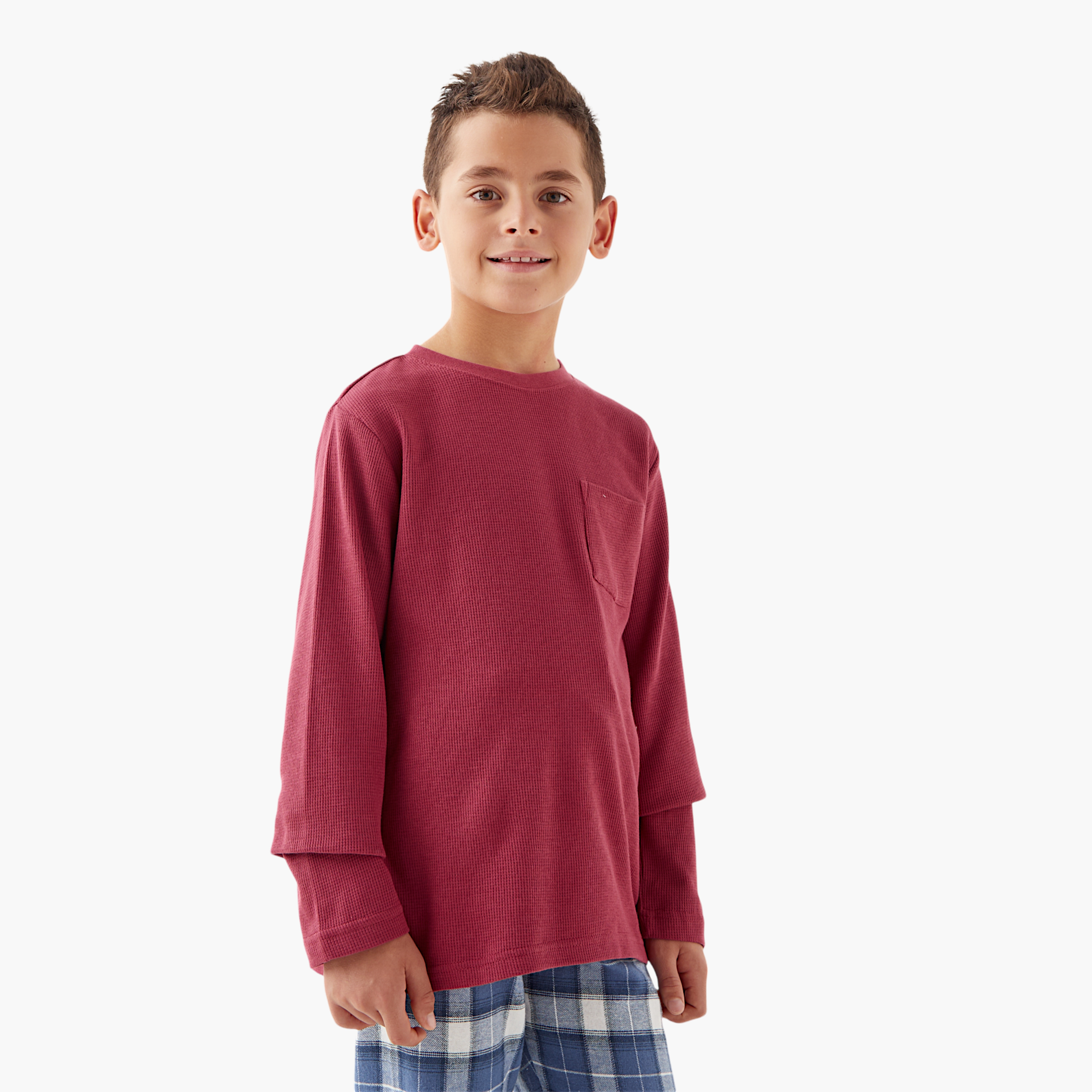 طقم تيشيرت بطبعات وبنطلون بيجاما مربعات من جونيورز-boys-clothing-nightwear-image-2
