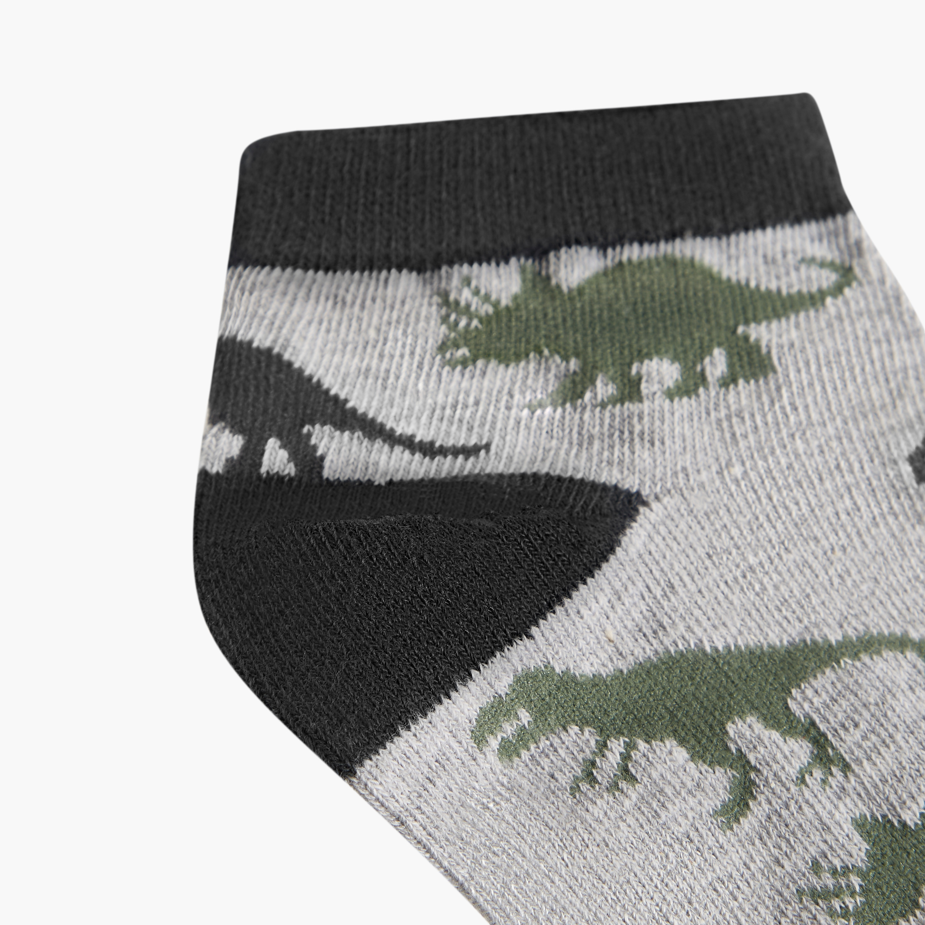 Juniors Dinosaur Print Socks - Set of 3-boys-accessories-socks-image-2