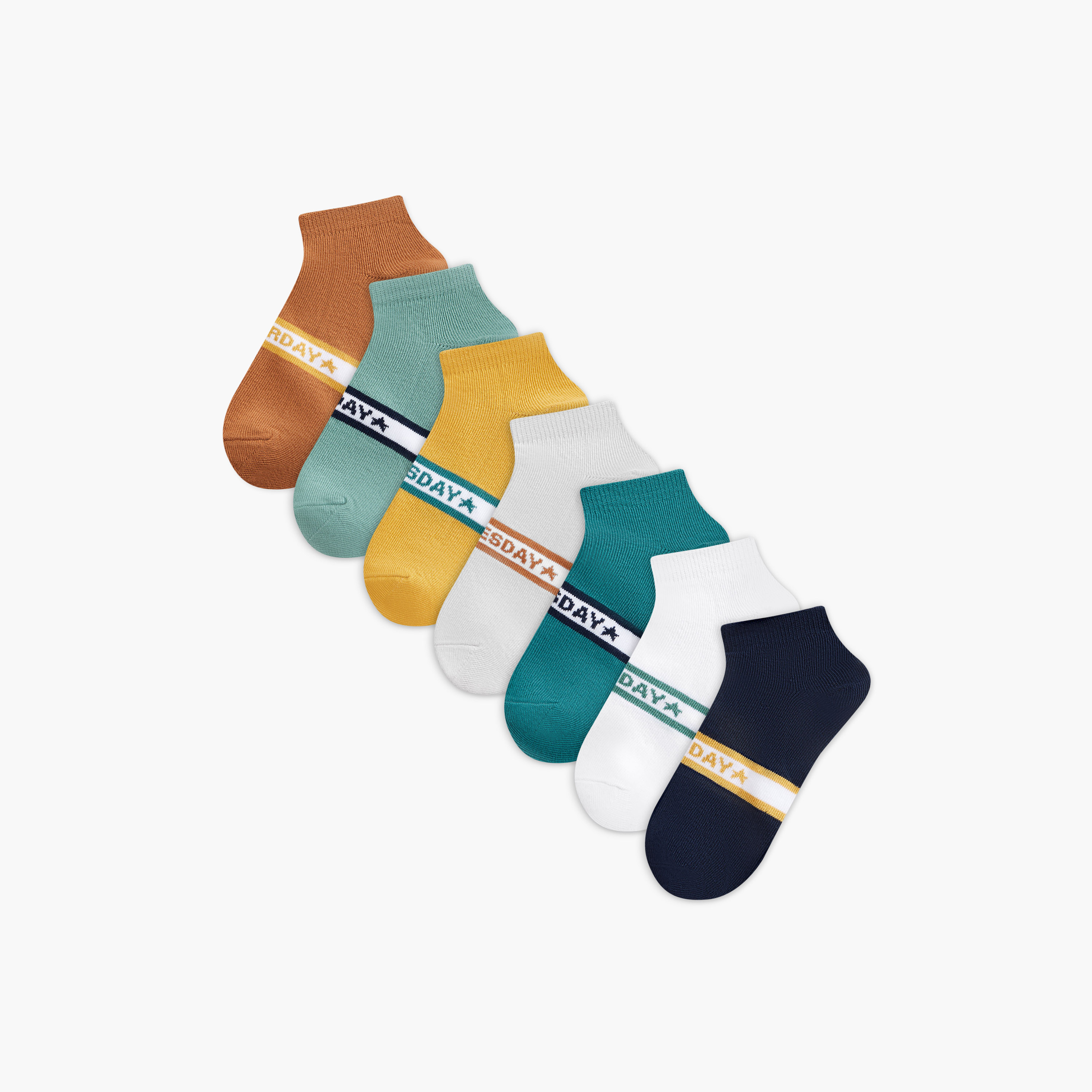 Juniors Printed Ankle Length Socks - Set of 7-boys-accessories-socks-image-1