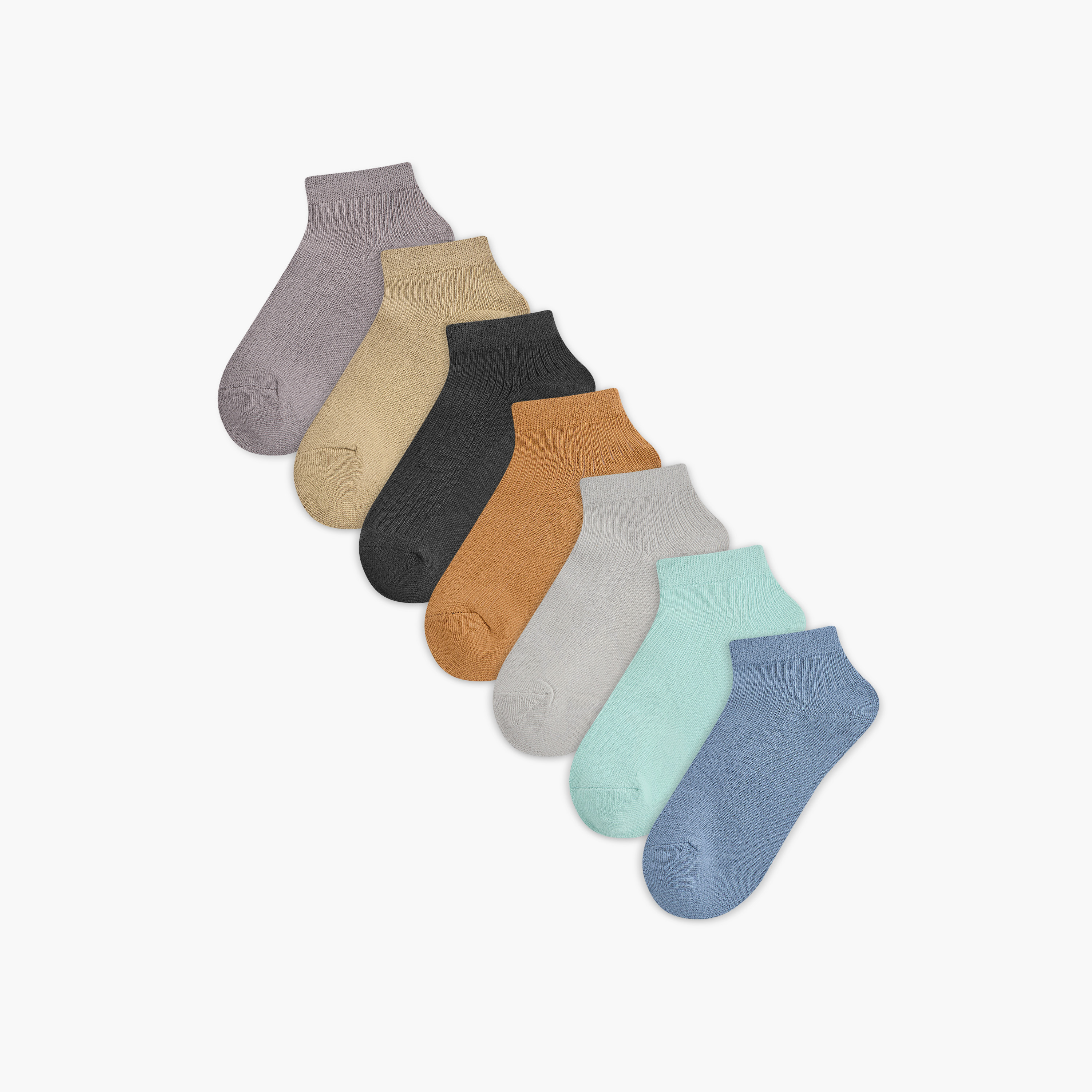 طقم جوارب 7 أزواج بارزة الملمس بطول الكاحل من جونيورز-boys-accessories-socks-image-5