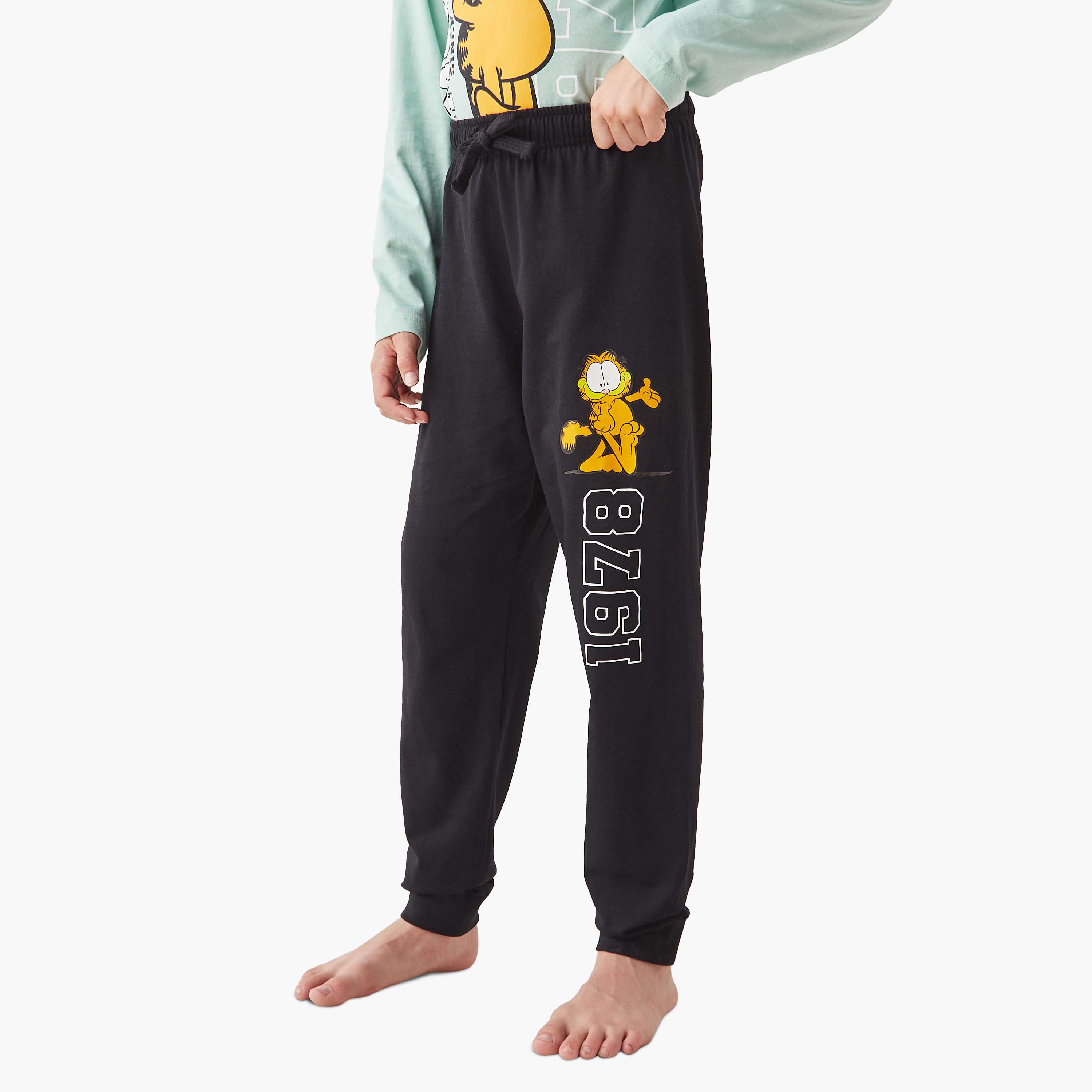 Garfield Print Long Sleeves T-shirt and Pyjamas - Set of 2-boys-clothing-nightwear-image-3