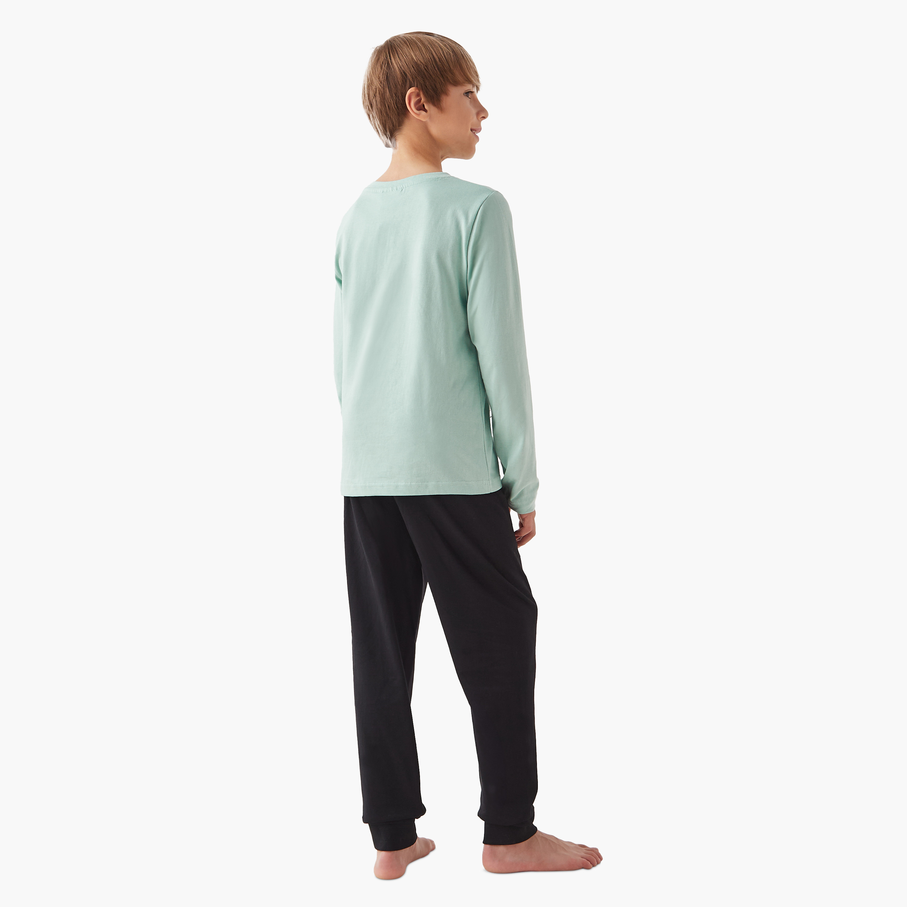 Garfield Print Long Sleeves T-shirt and Pyjamas - Set of 2-boys-clothing-nightwear-image-4