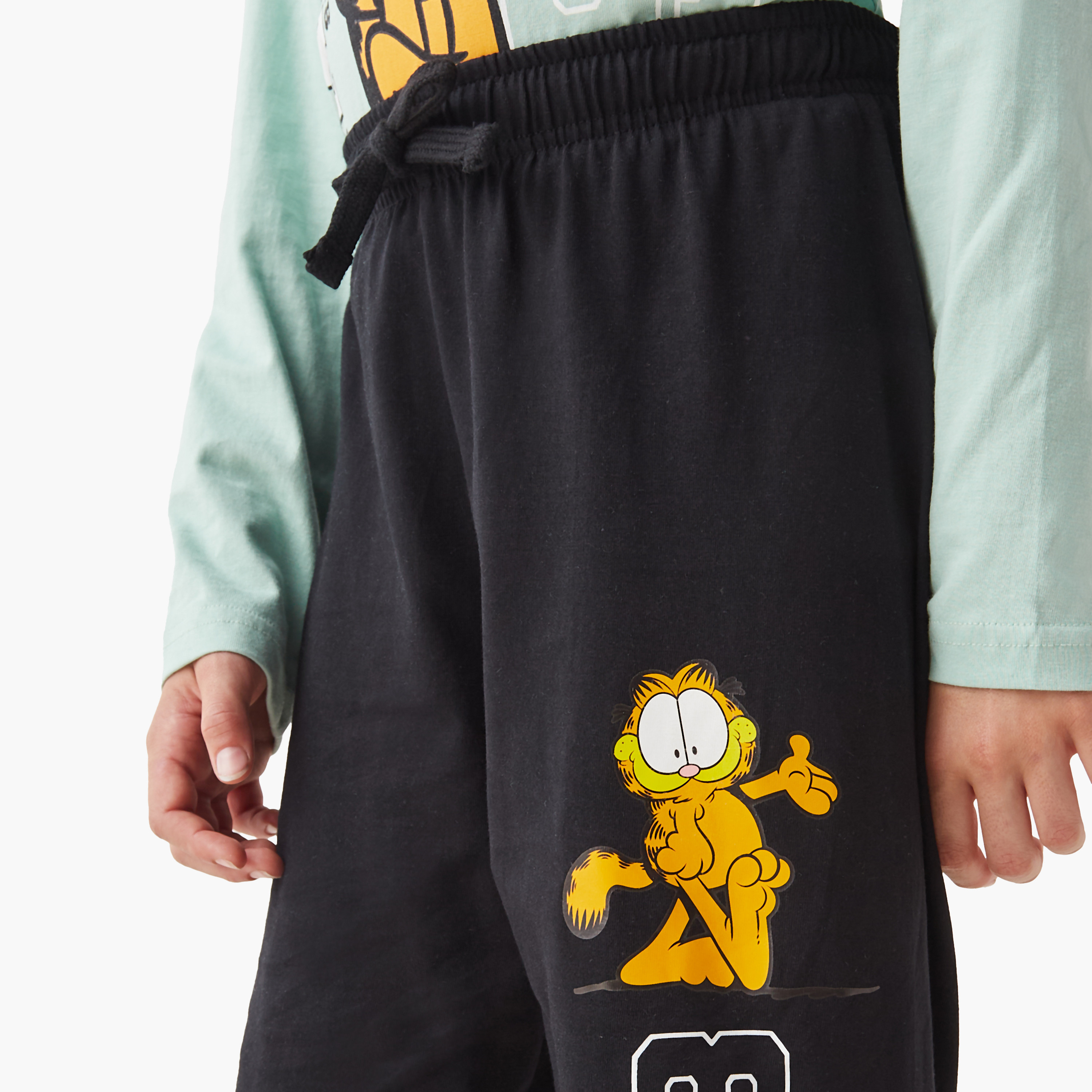 Garfield Print Long Sleeves T-shirt and Pyjamas - Set of 2-boys-clothing-nightwear-image-6