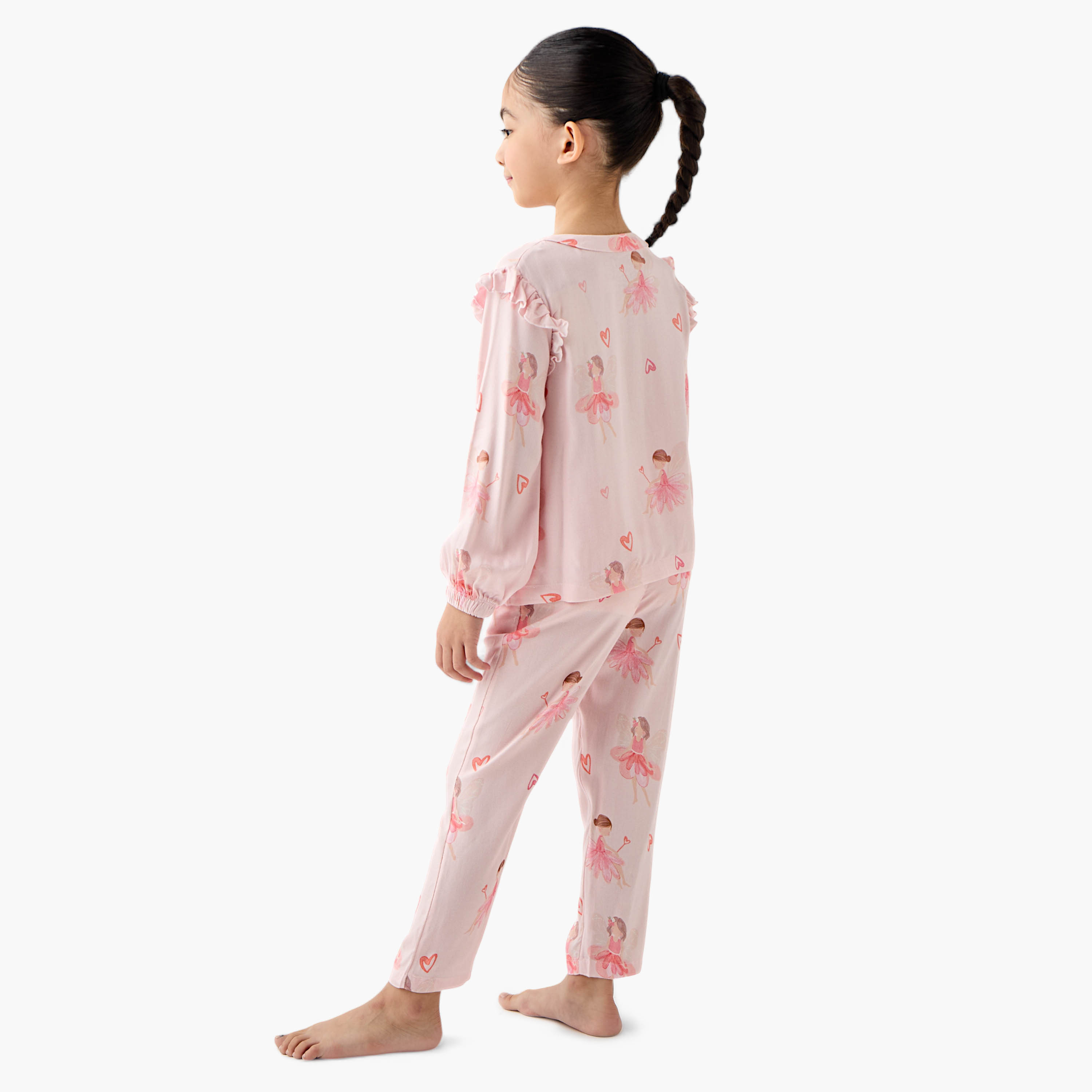 Juniors All-Over Ballerina Print Top and Pyjama Set-bsclothing-babygirls-nightwear-pyjamasets-image-4