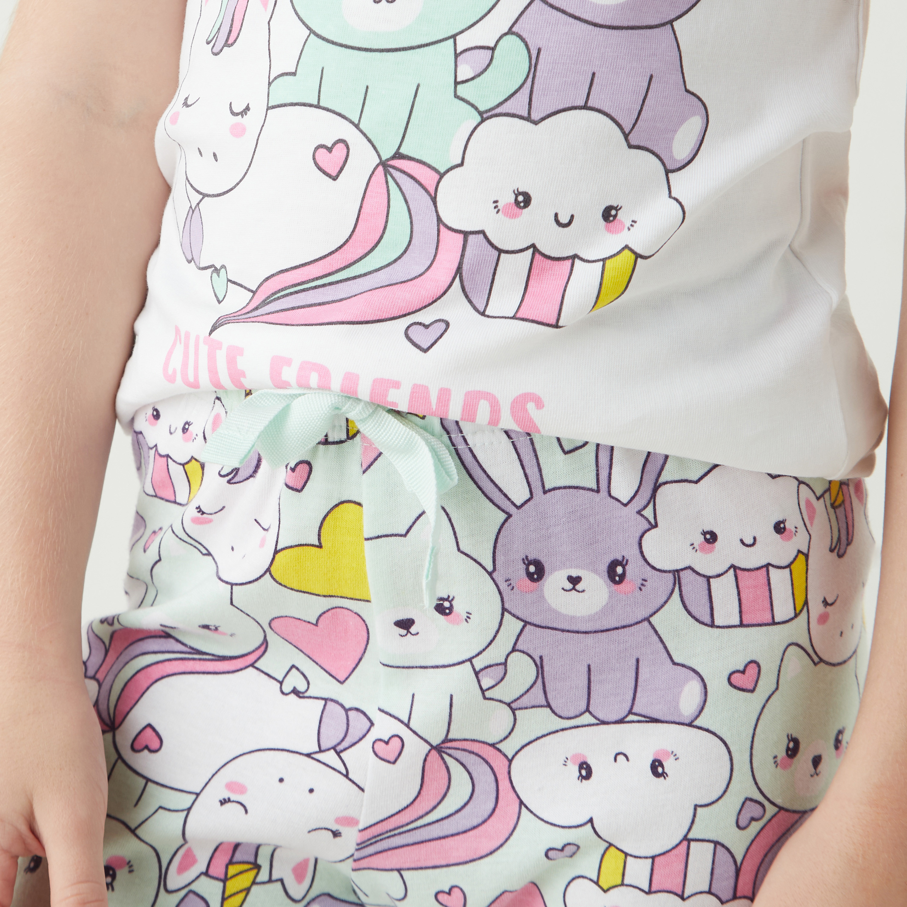 طقم بنطلون بيجاما وتيشيرت بأكمام قصيرة وطبعات من جونيورز-girls-clothing-nightwear-image-5