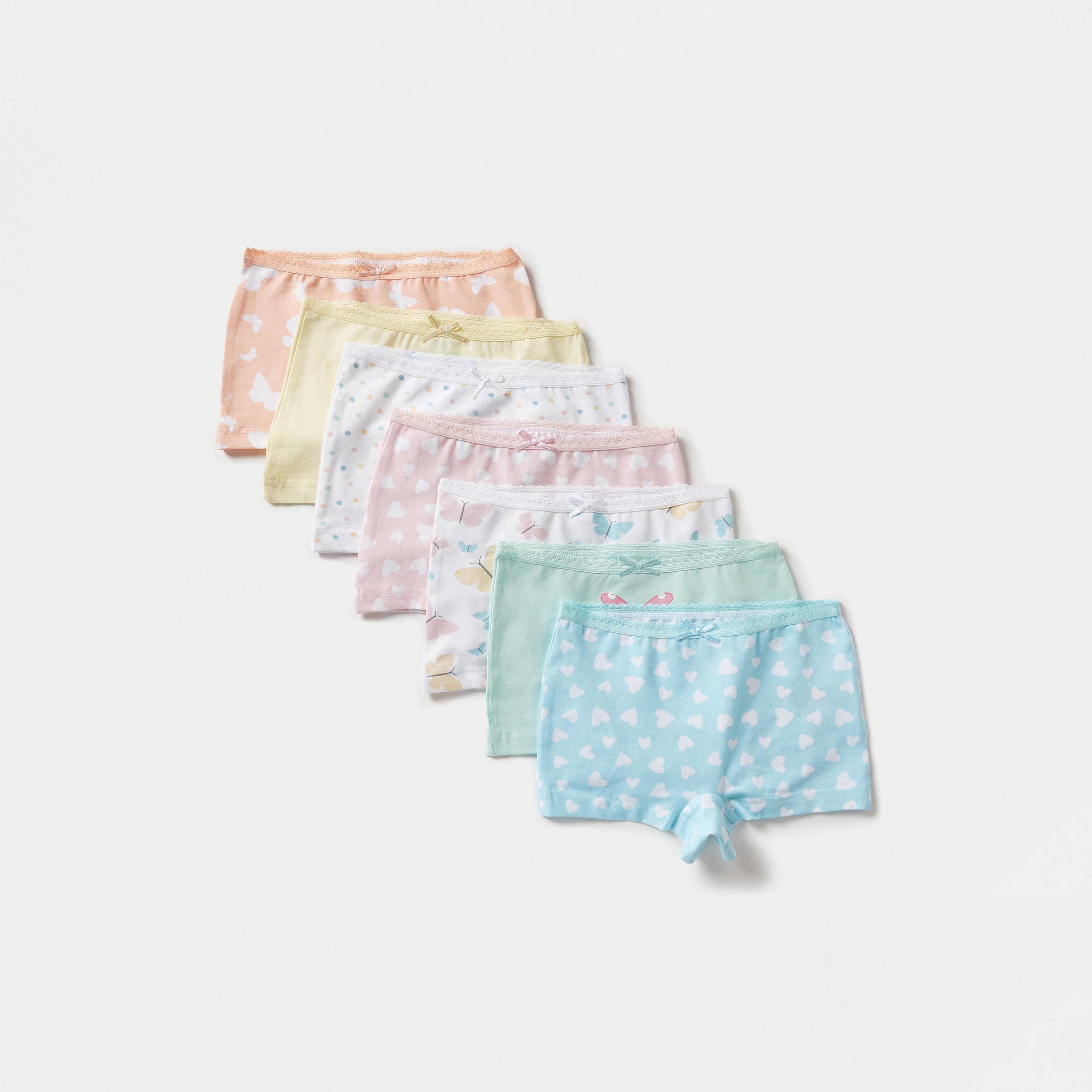 سراويل داخلية بخصر مطّاطي وطبعات من جونيورز - طقم 7 قطع-girls-clothing-multipacks-image-1