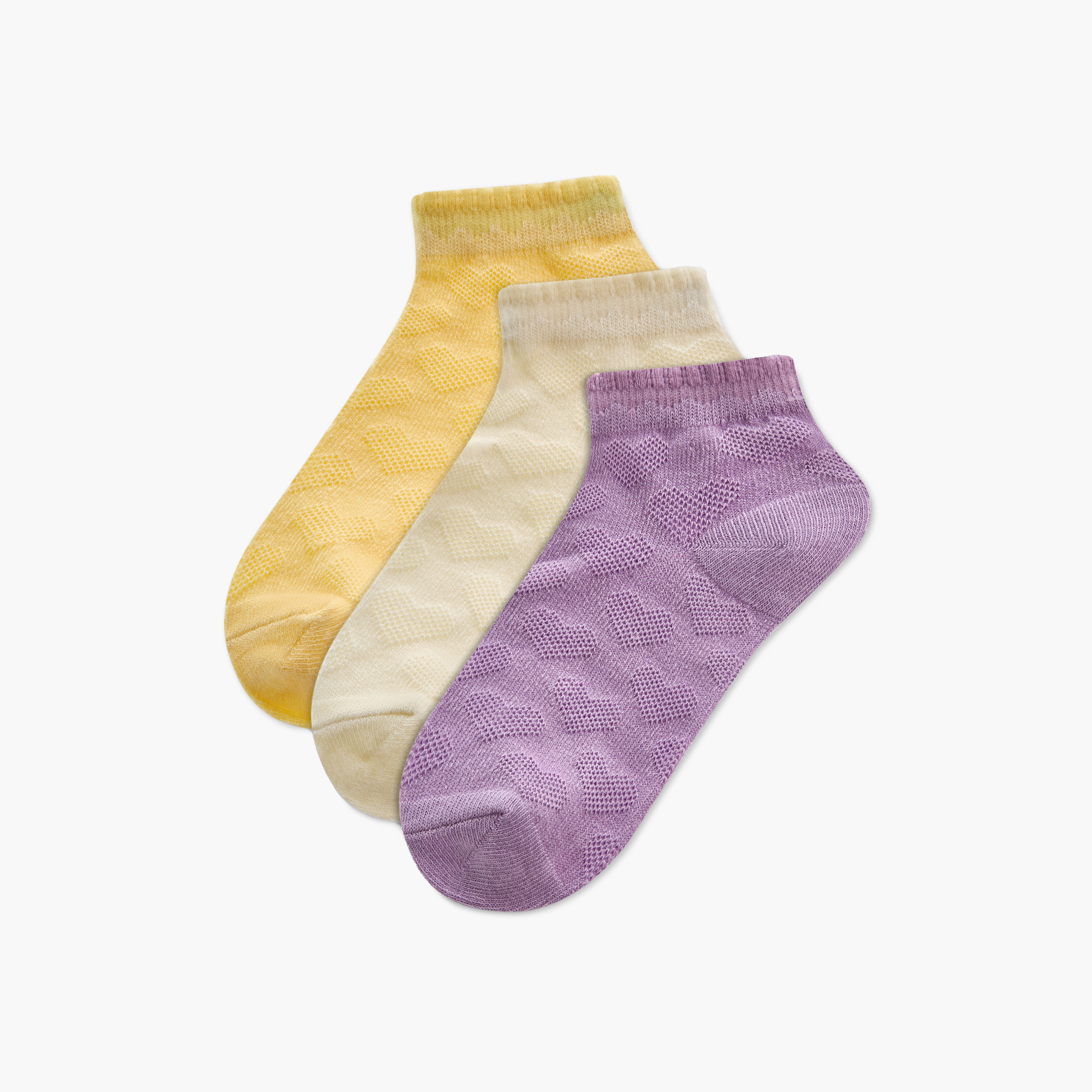 Juniors Textured Socks with Scallop Hem - Set of 3-girls-accessories-socks-image-1
