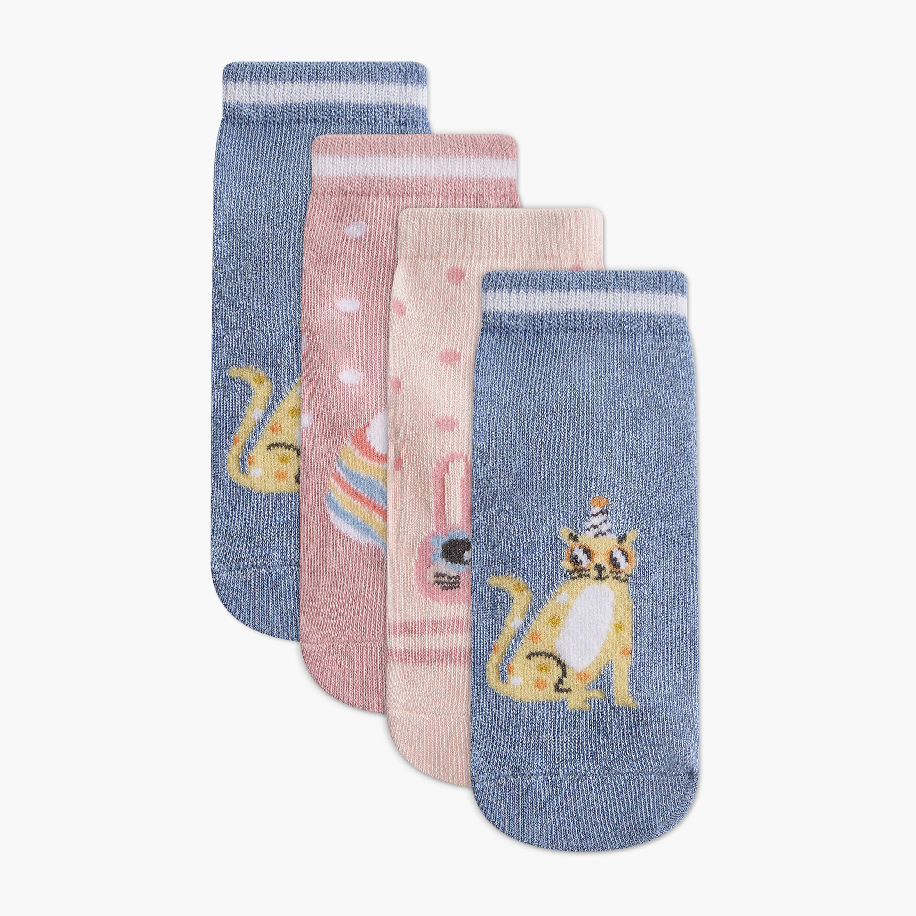 Juniors 3- Piece Printed Ankle Length Socks-baby-girls-accessories-socks-image-1