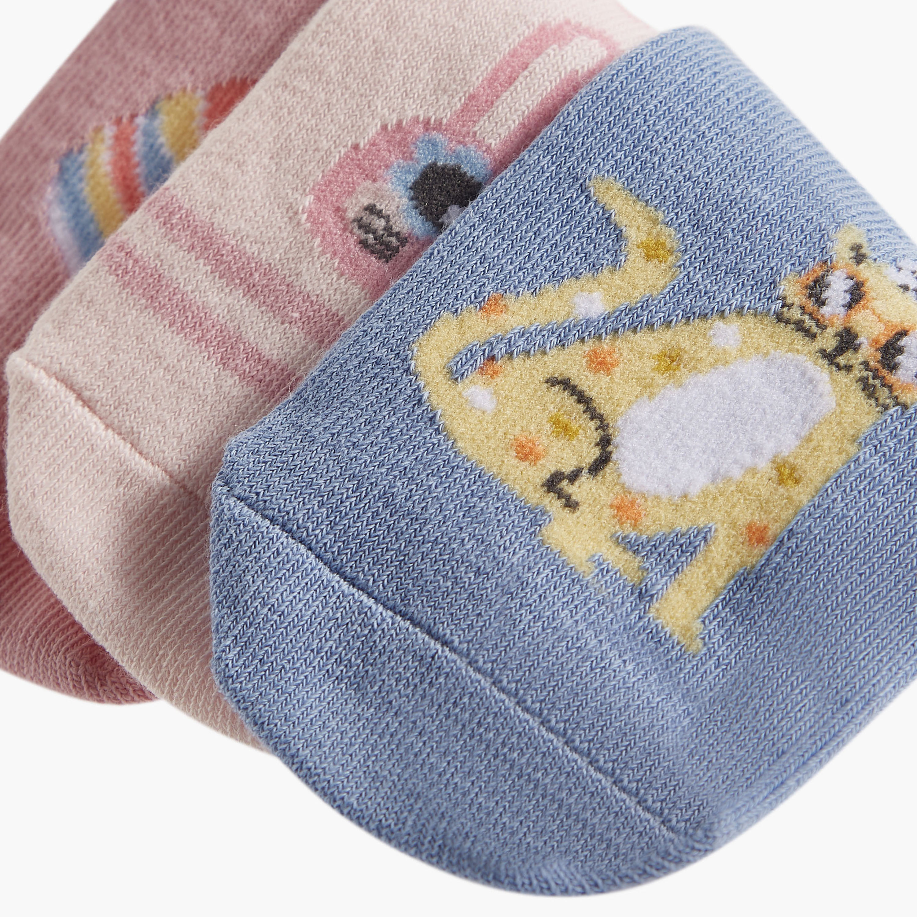 Juniors 3- Piece Printed Ankle Length Socks-baby-girls-accessories-socks-image-3