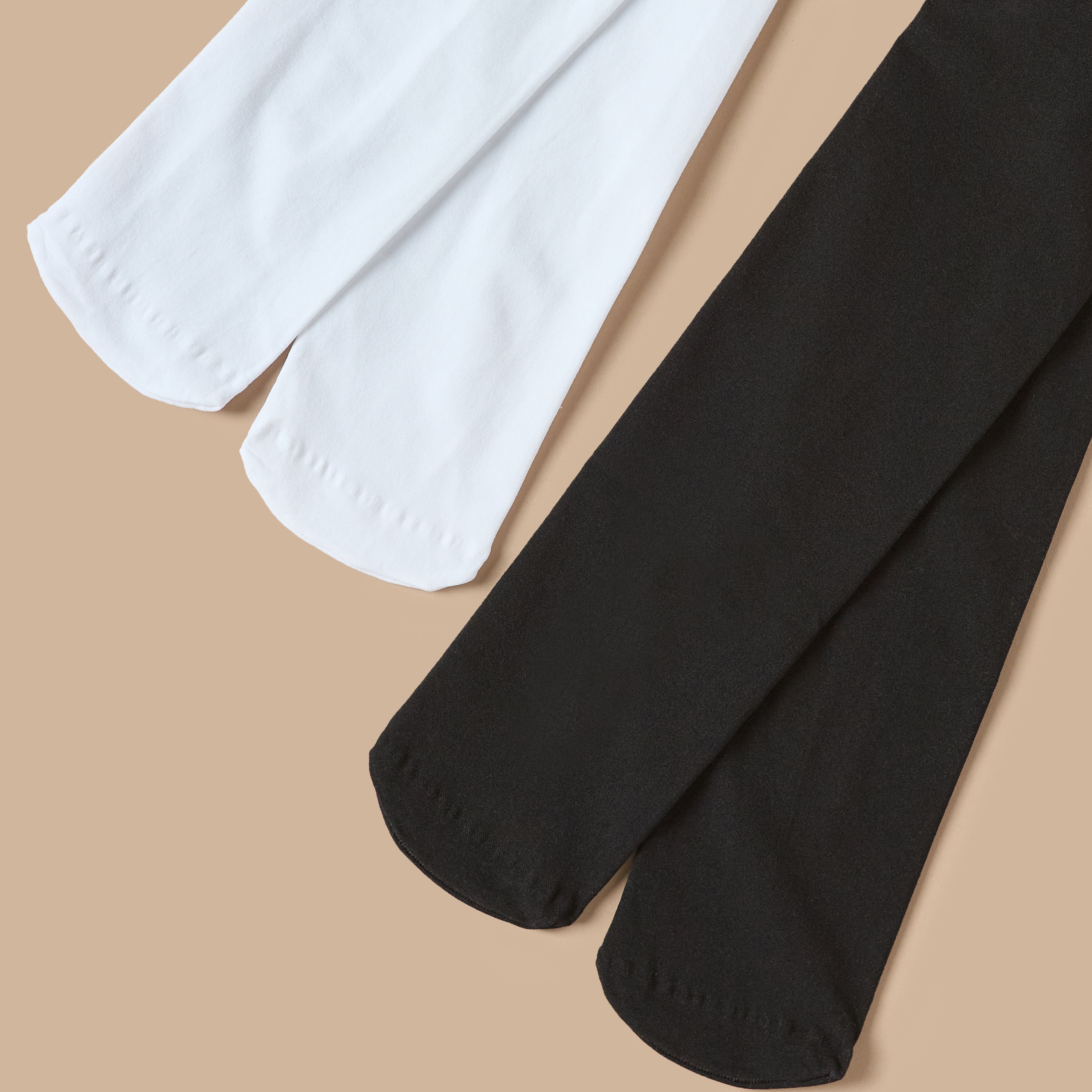 Juniors Solid Tights - Set of 2-girls-accessories-socks-image-2