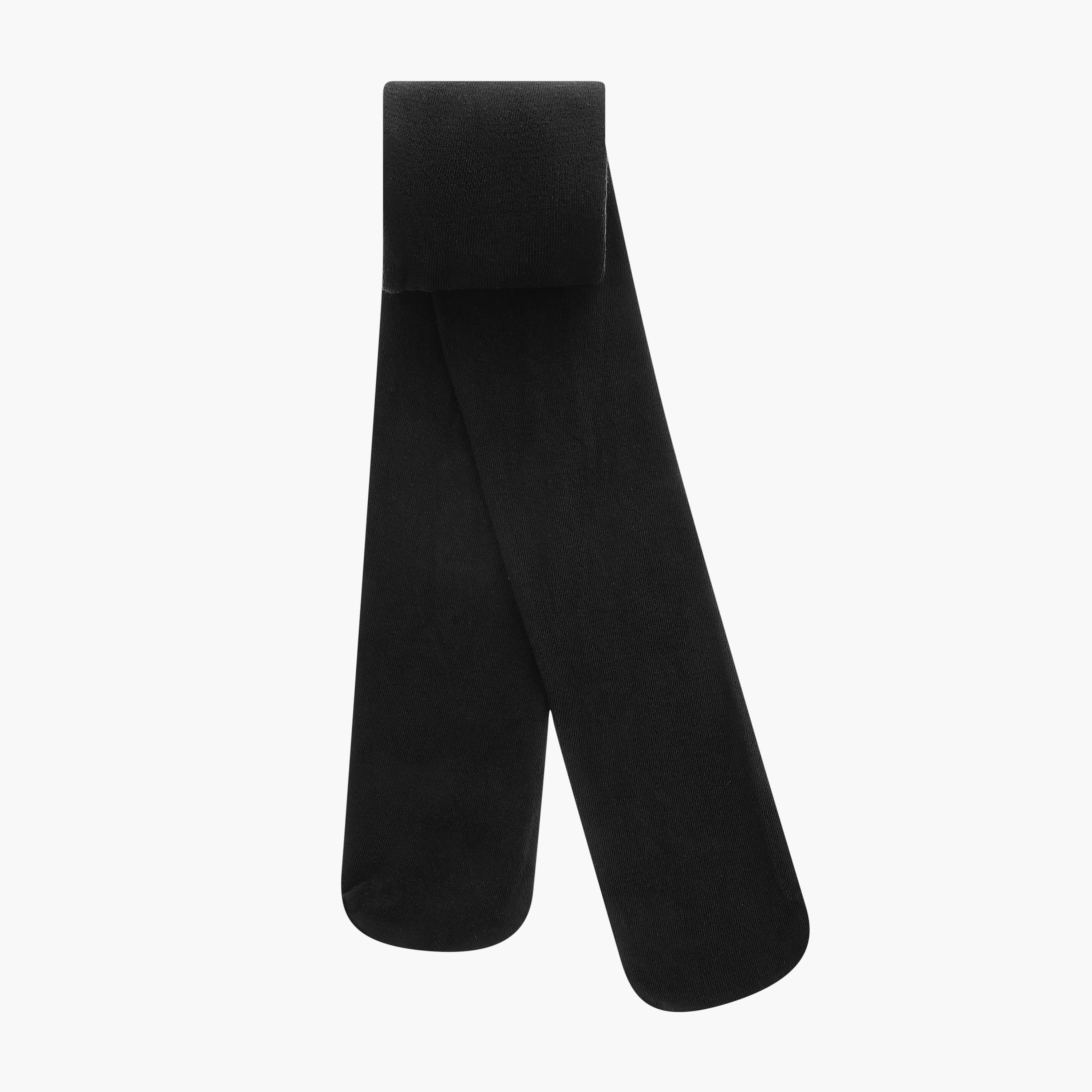 Juniors Solid Tights with Elasticated Waistband - Set of 2-baby-girls-accessories-socks-image-2