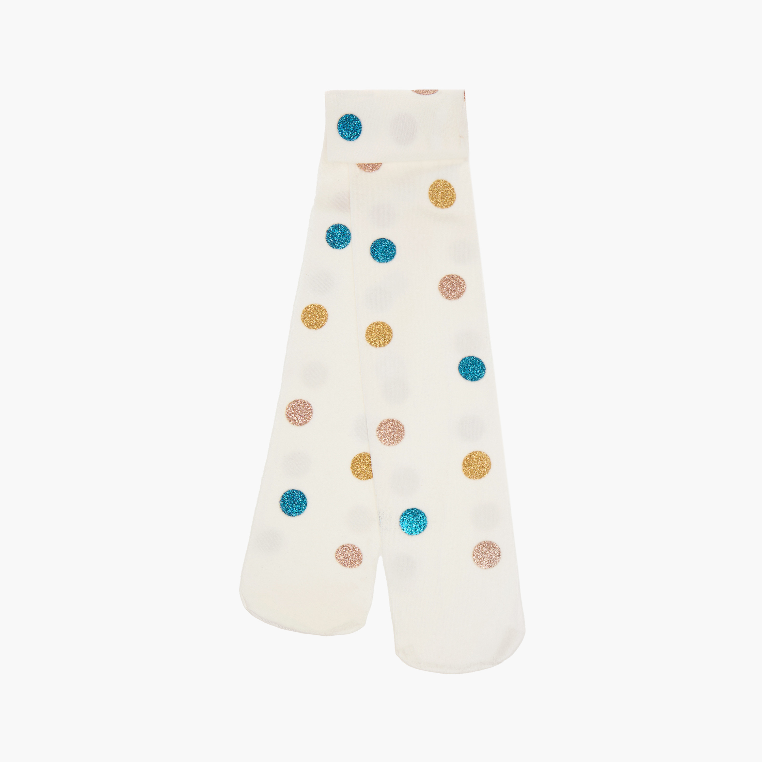 Juniors Polka Dot Glitter Print Tights-girls-accessories-socks-image-1