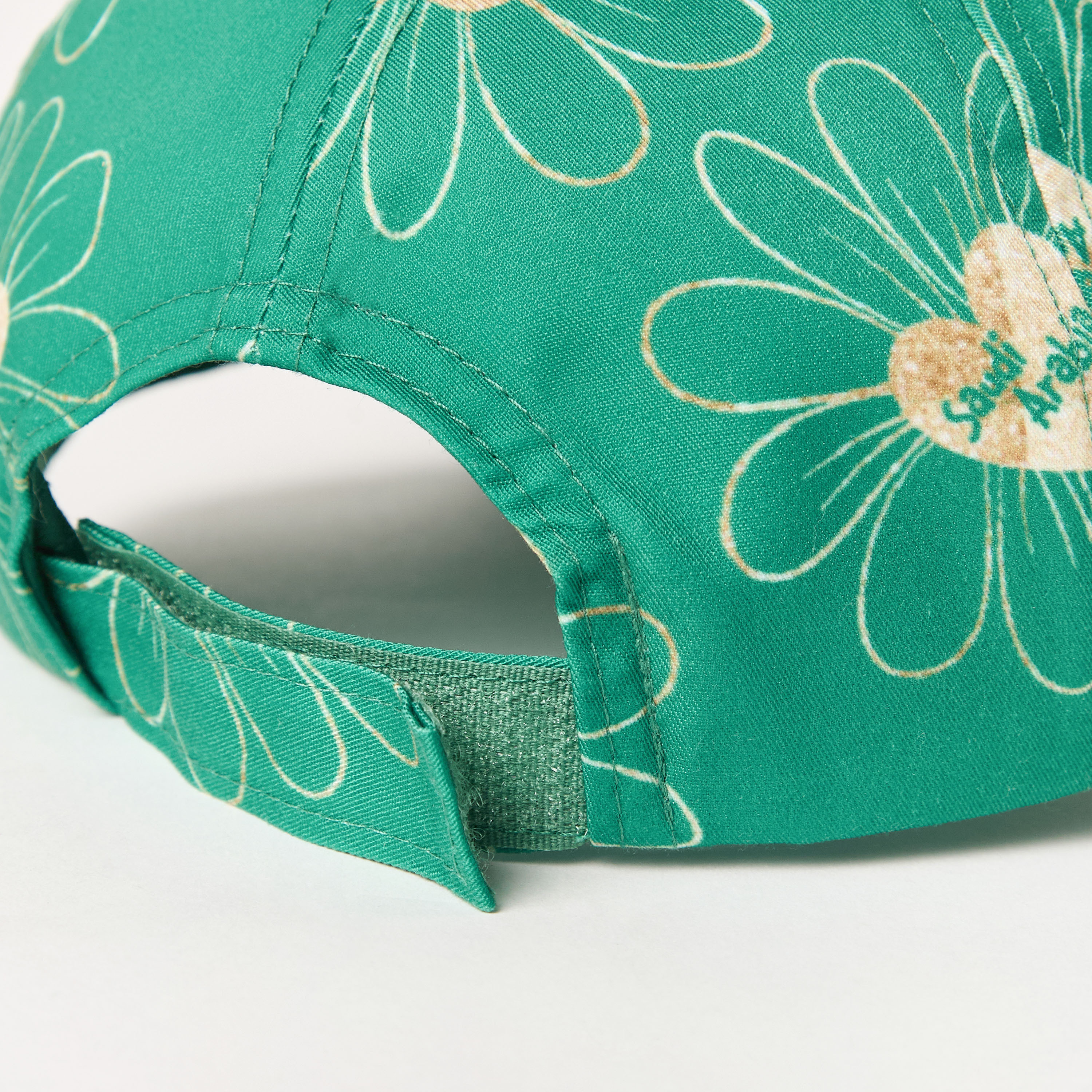 Juniors KSA National Day Print Cap with Bow and Velcro Strap Closure-baby-girls-accessories-caps-image-6