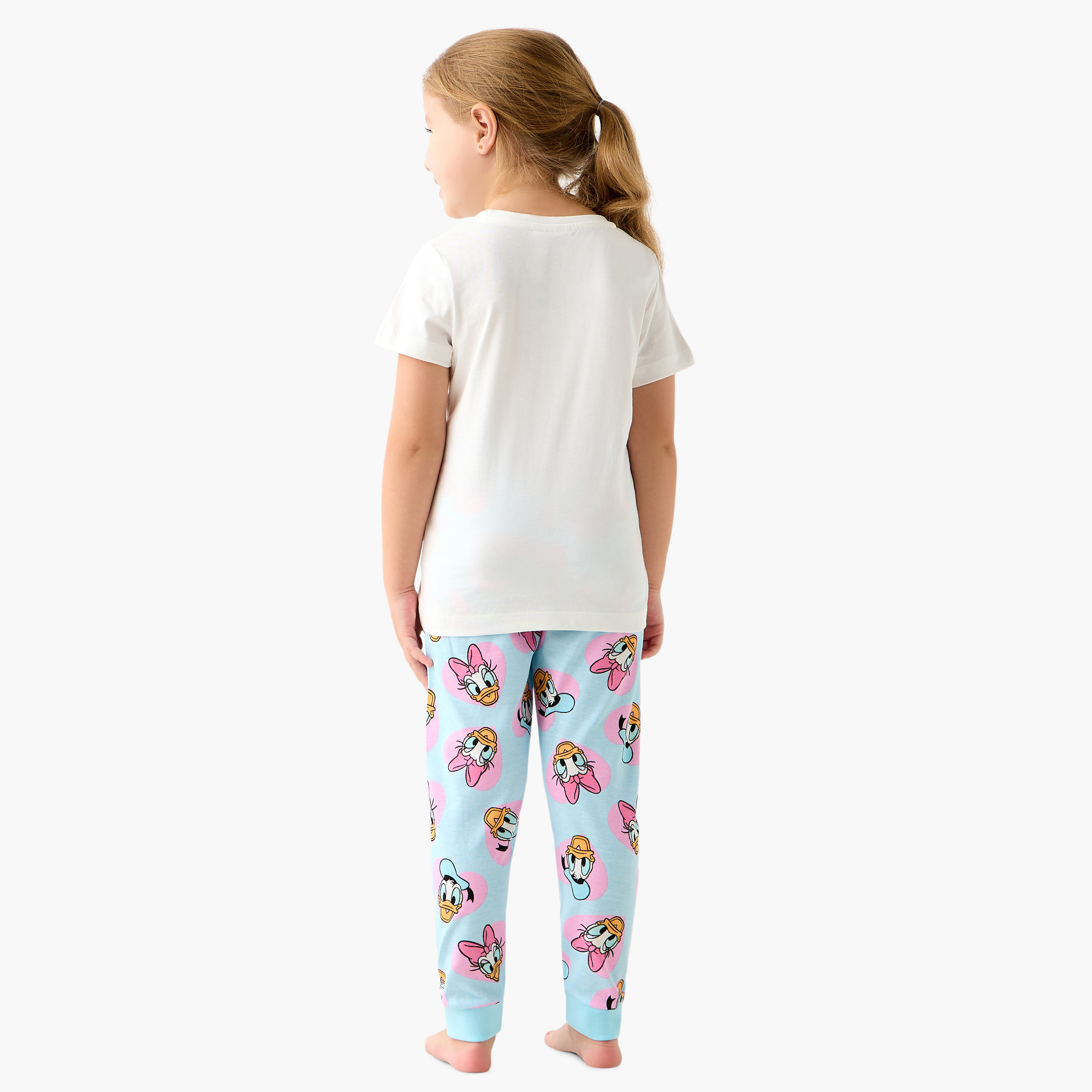 Disney Daisy and Donald Duck Print T-shirts and Pyjamas - Set of 2-girls-clothing-nightwear-image-5