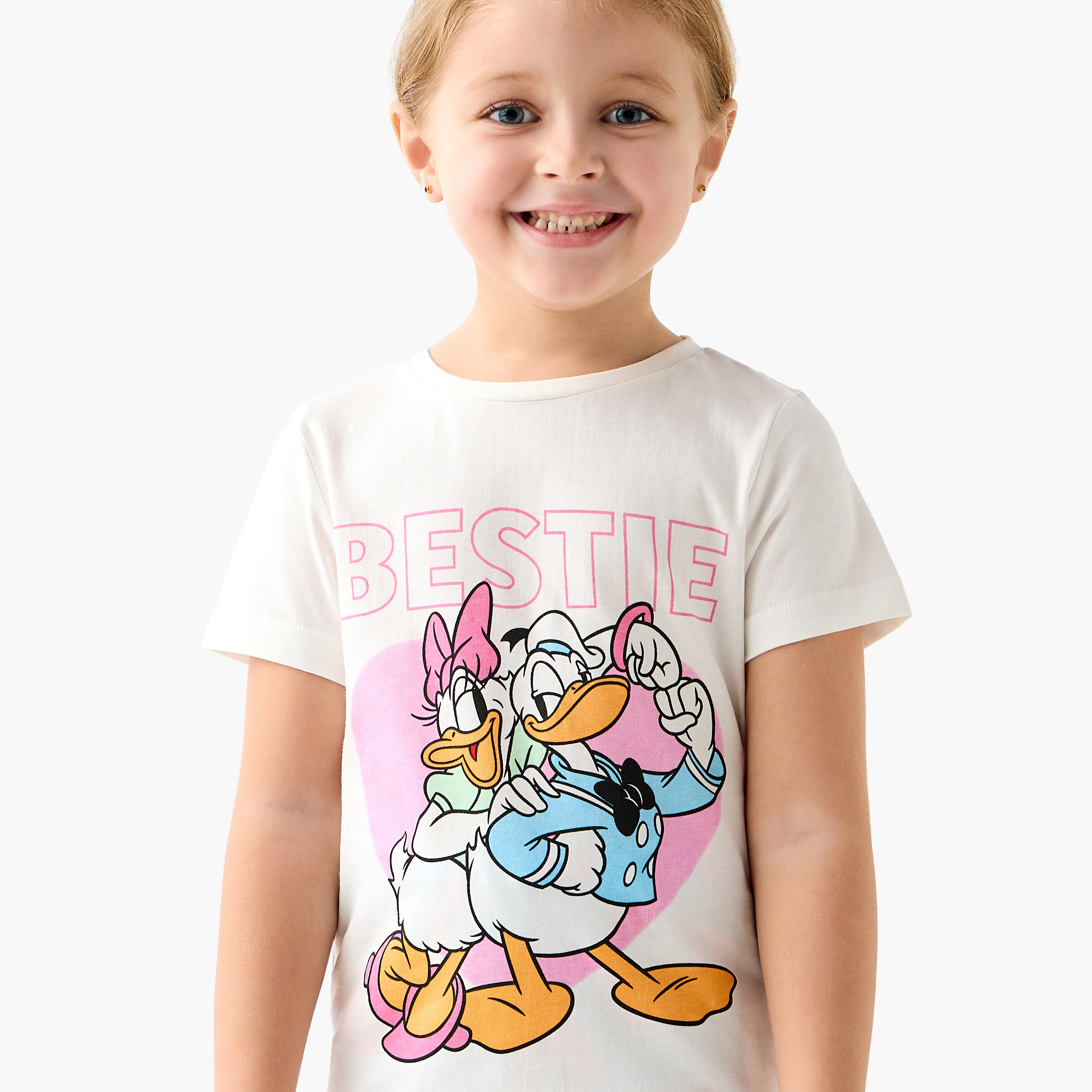 Disney Daisy and Donald Duck Print T-shirts and Pyjamas - Set of 2-girls-clothing-nightwear-image-6