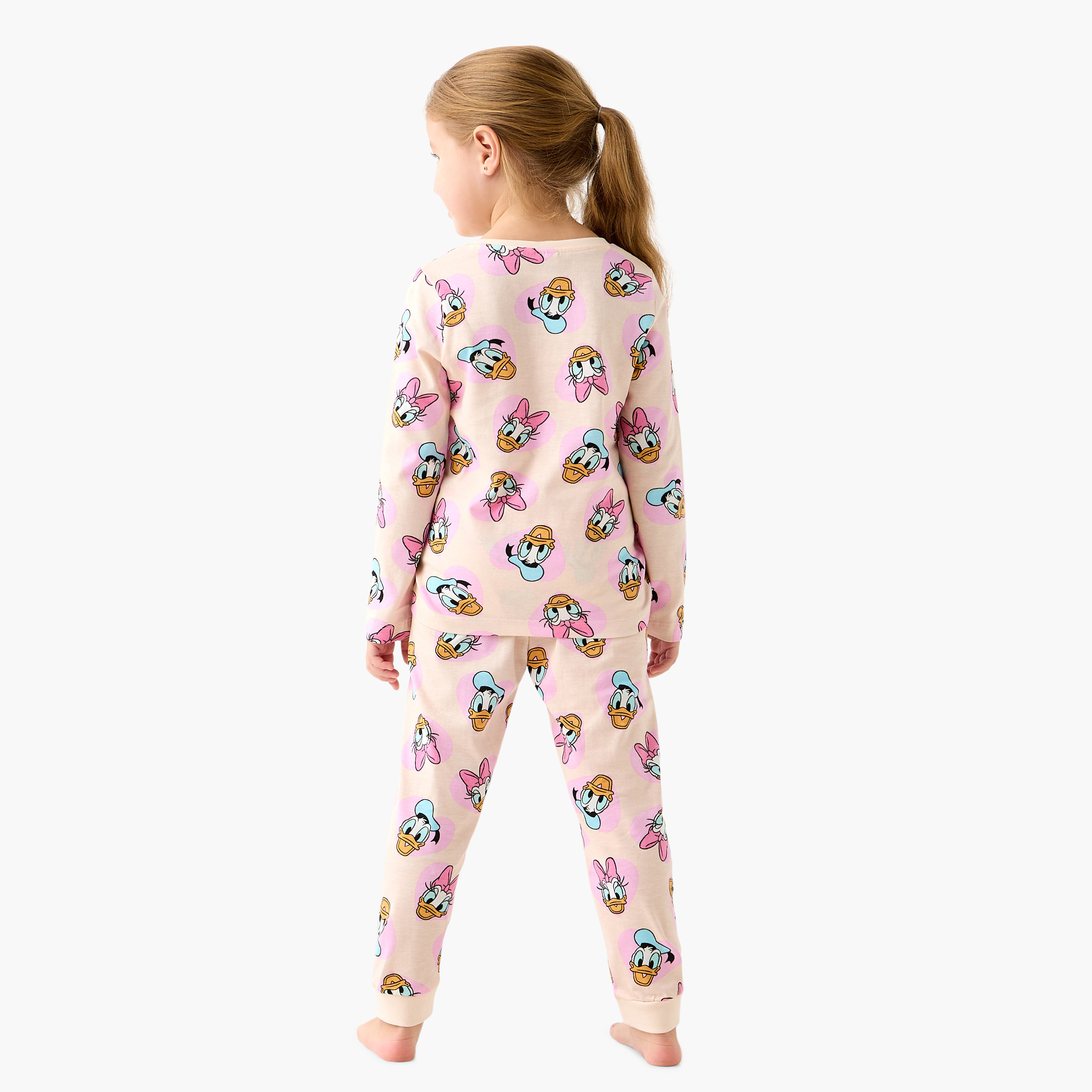 Disney Daisy and Donald Duck Print T-shirts and Pyjamas - Set of 2-girls-clothing-nightwear-image-8