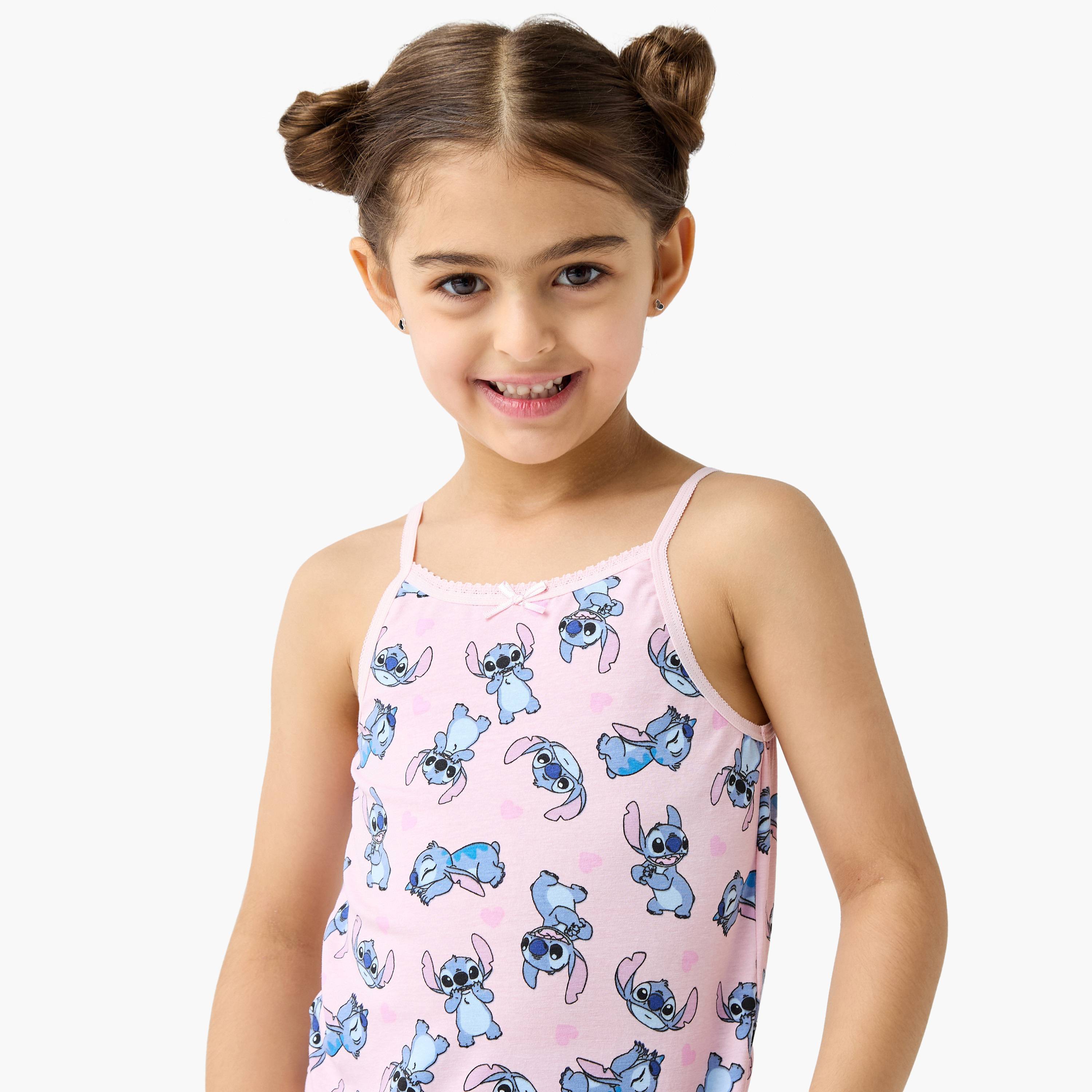 قمصان داخلية بطبعات ستيتش من ديزني - طقم 3 قطع-girls-clothing-innerwear-vests-image-4