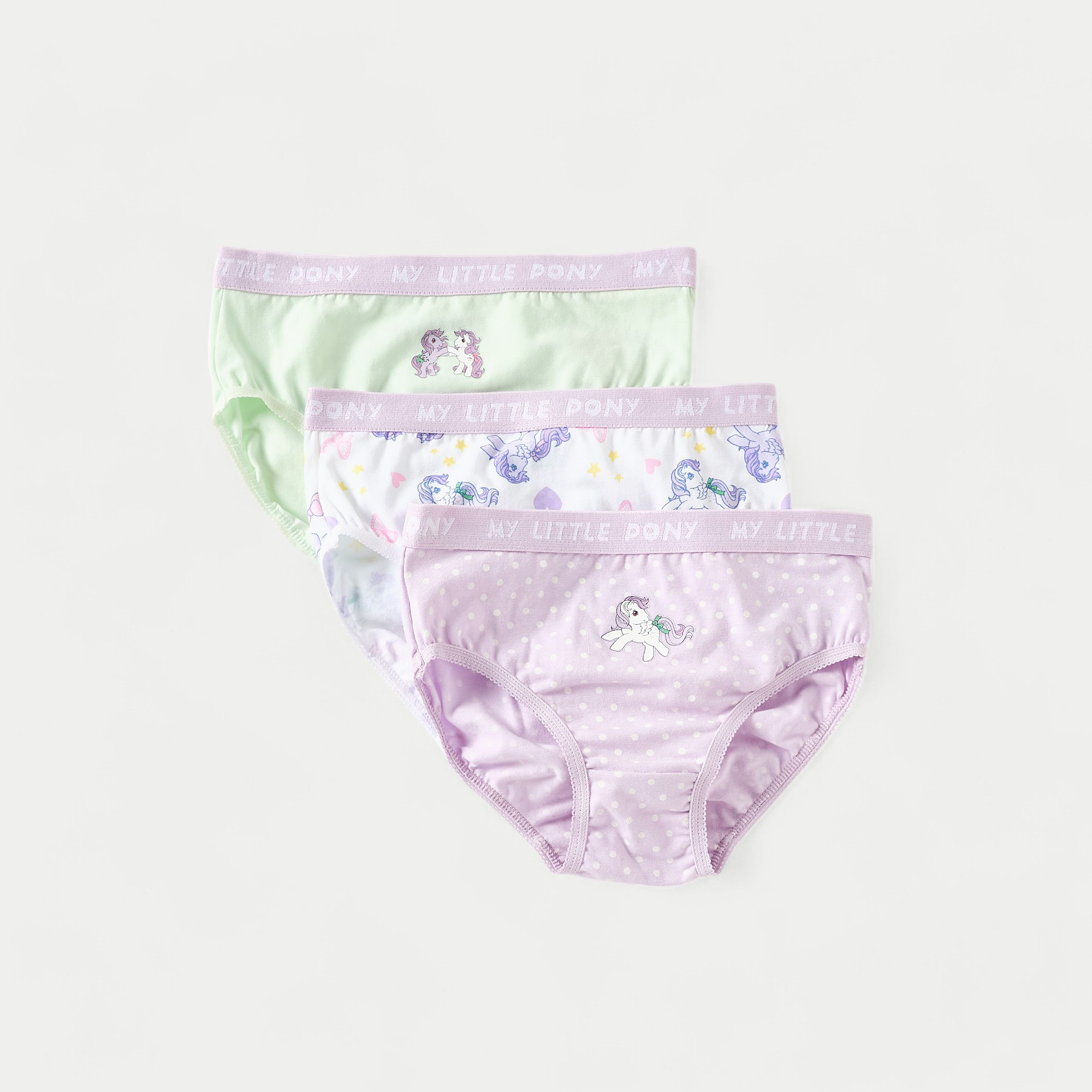 سراويل داخلية بخصر مطاطي وطبعات ماي ليتل بوني من هاسبرو - طقم 3 قطع-girls-clothing-innerwear-panties-image-1