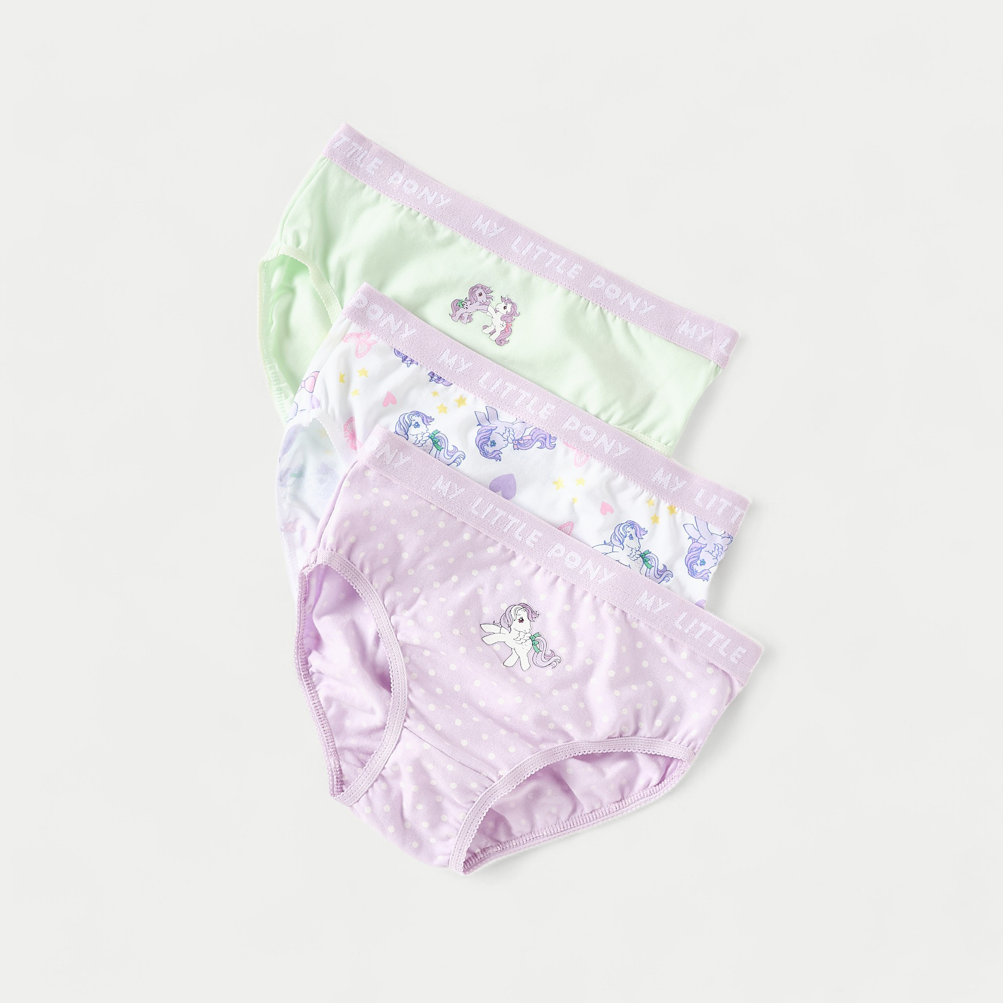 سراويل داخلية بخصر مطاطي وطبعات ماي ليتل بوني من هاسبرو - طقم 3 قطع-girls-clothing-innerwear-panties-image-2