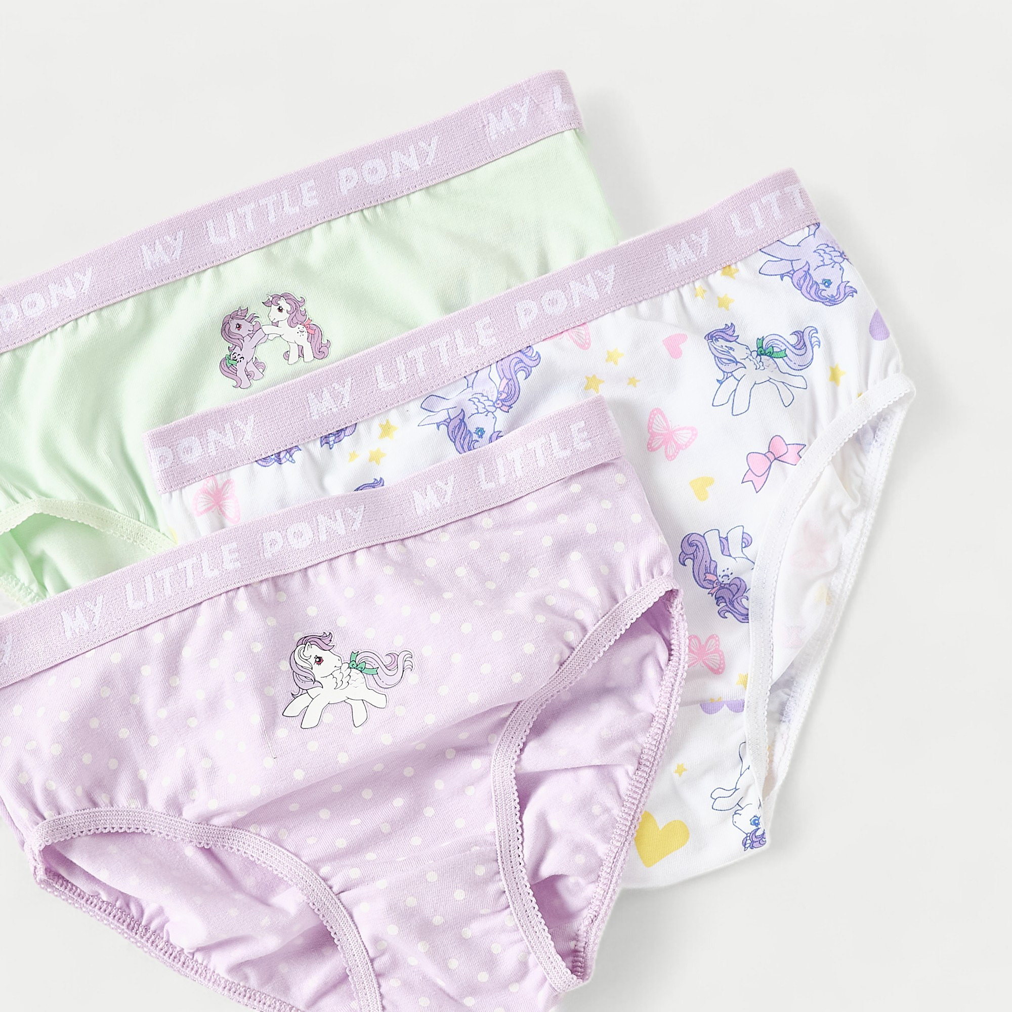 سراويل داخلية بخصر مطاطي وطبعات ماي ليتل بوني من هاسبرو - طقم 3 قطع-girls-clothing-innerwear-panties-image-3