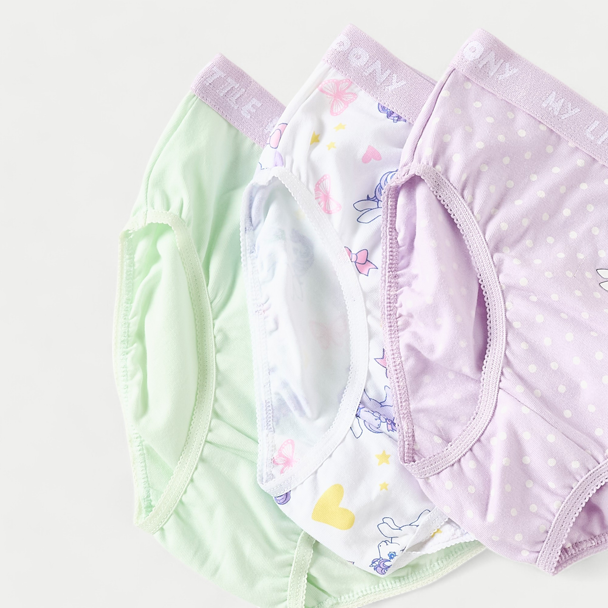سراويل داخلية بخصر مطاطي وطبعات ماي ليتل بوني من هاسبرو - طقم 3 قطع-girls-clothing-innerwear-panties-image-4