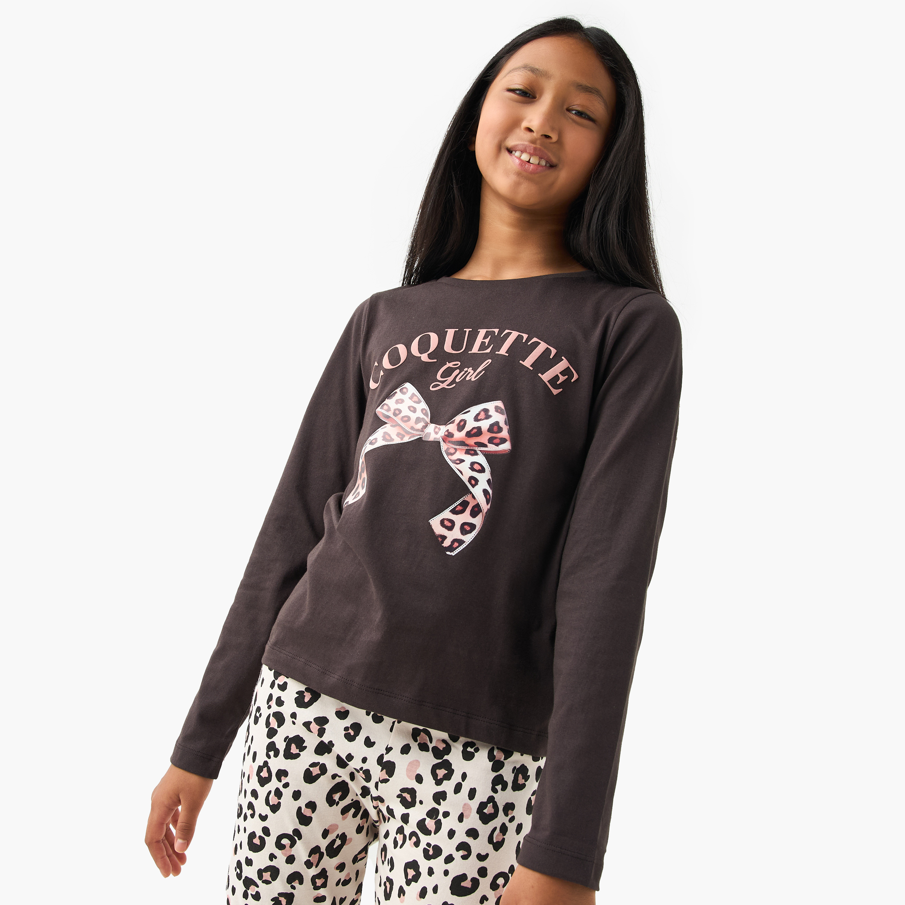 بنطلون بيجاما وتيشيرت بأكمام طويلة وطبعات من جونيورز - مجموعة من 3 أطقم-girls-clothing-multipacks-image-2