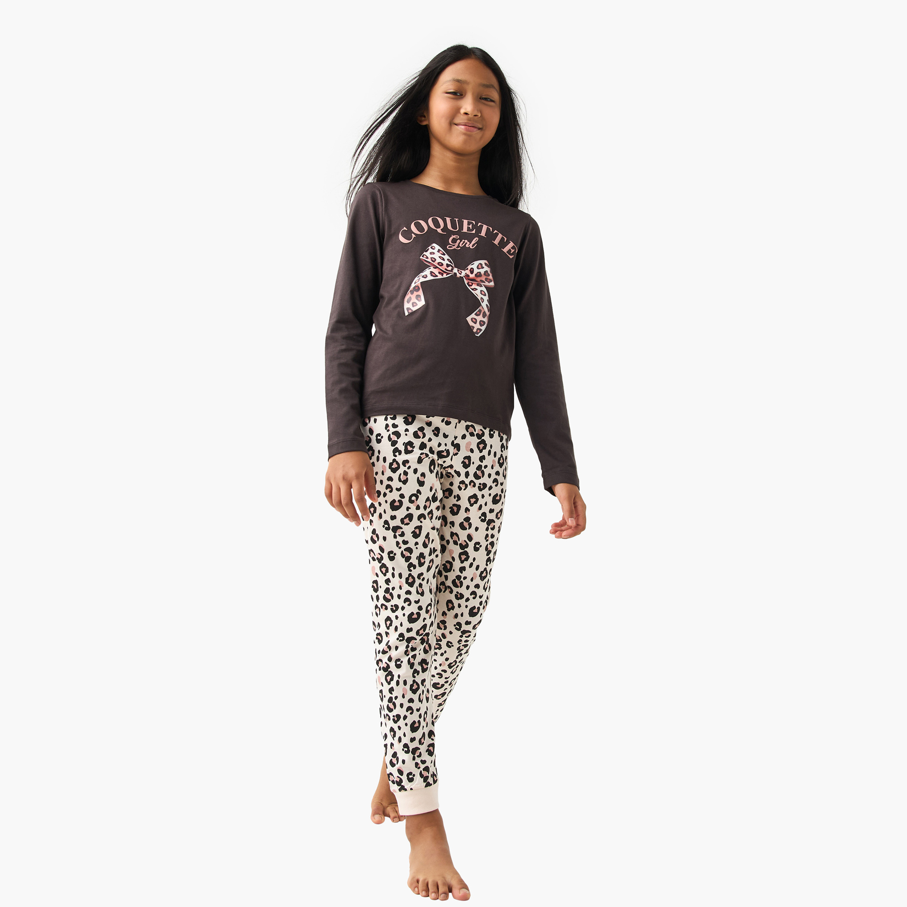 بنطلون بيجاما وتيشيرت بأكمام طويلة وطبعات من جونيورز - مجموعة من 3 أطقم-girls-clothing-multipacks-image-8