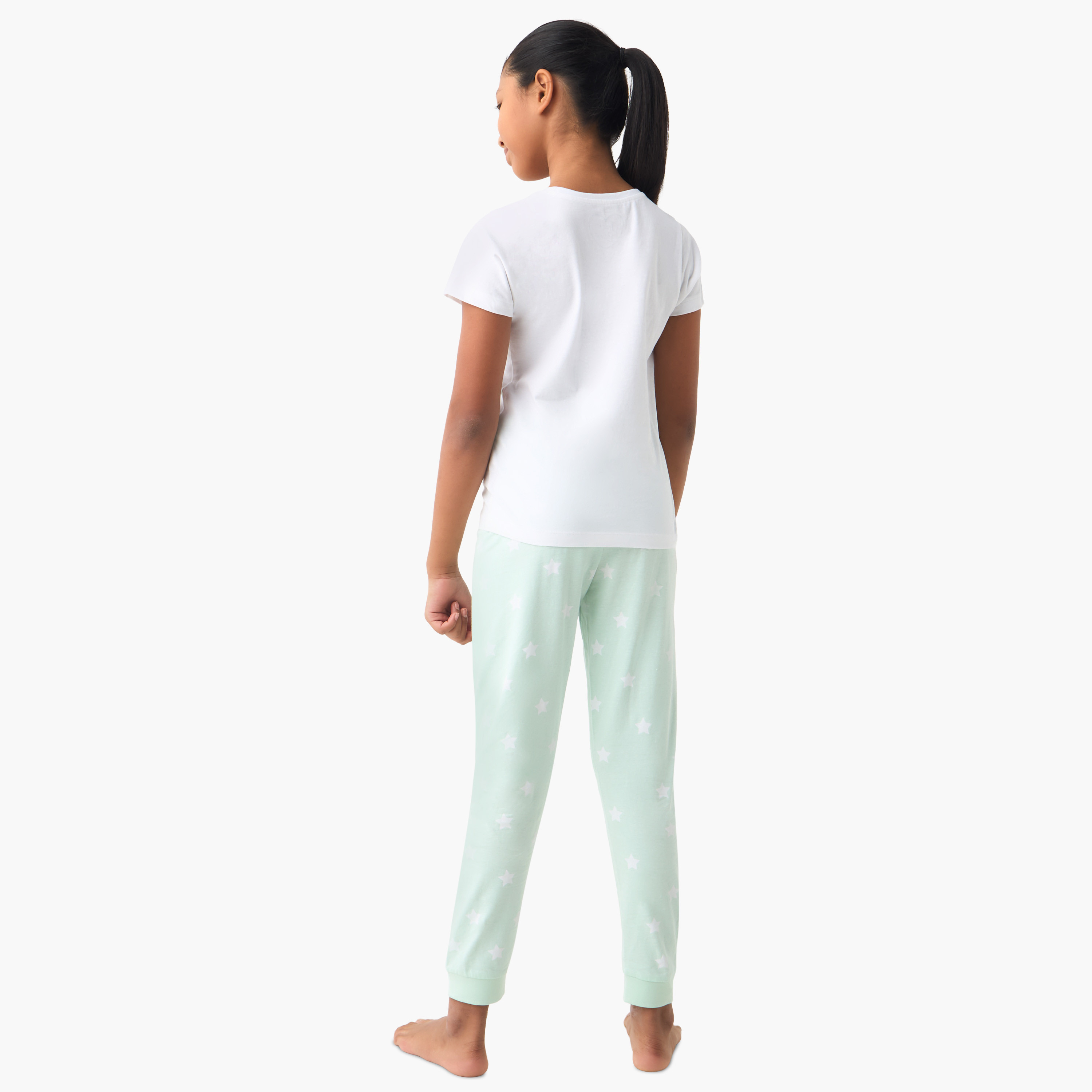 طقم بنطلون بيجاما وتيشيرت بأكمام قصيرة وطبعات من جونيورز-girls-clothing-nightwear-image-4