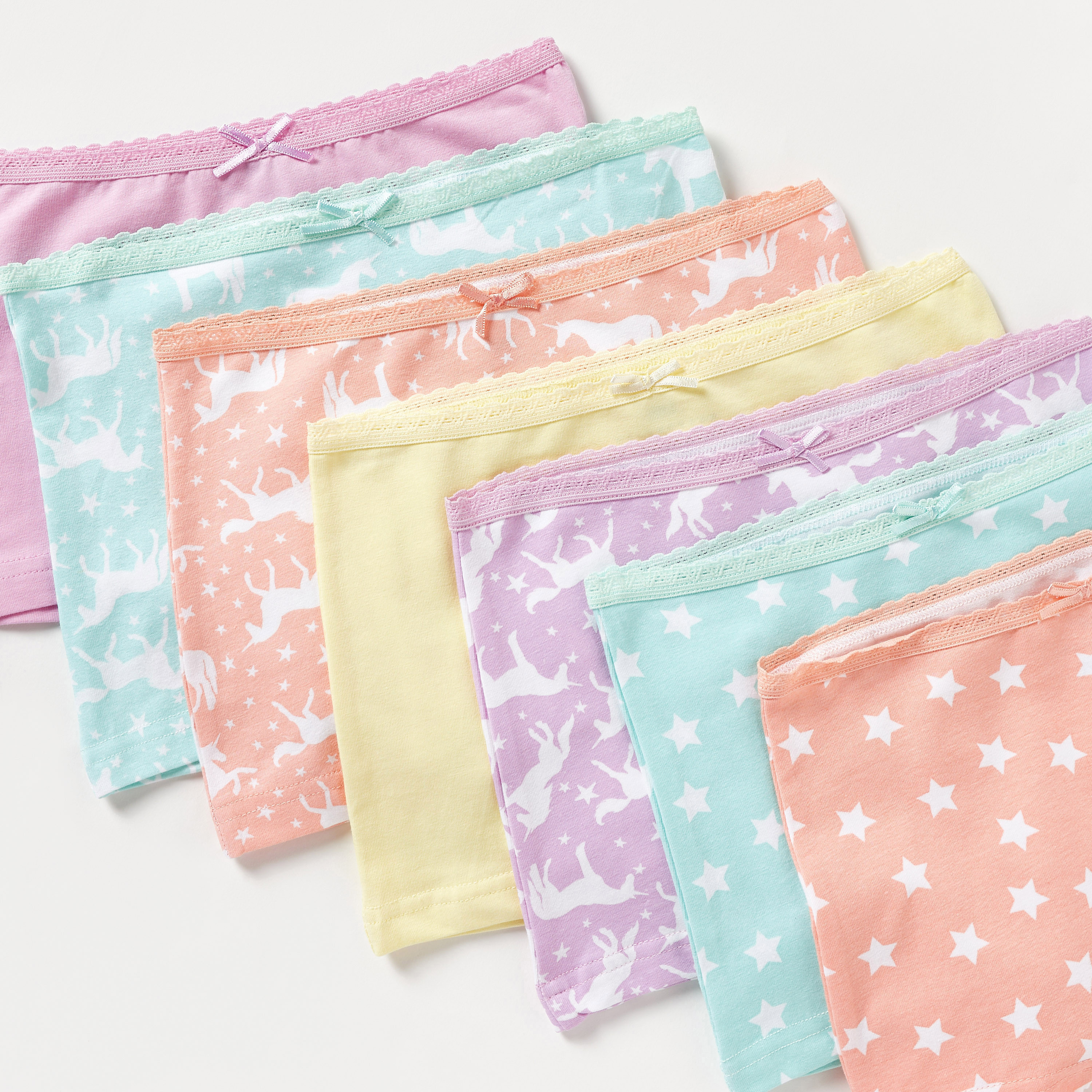 سراويل داخلية بفيونكة وطبعات من جونيورز - طقم من 7 قطع-girls-clothing-multipacks-image-3