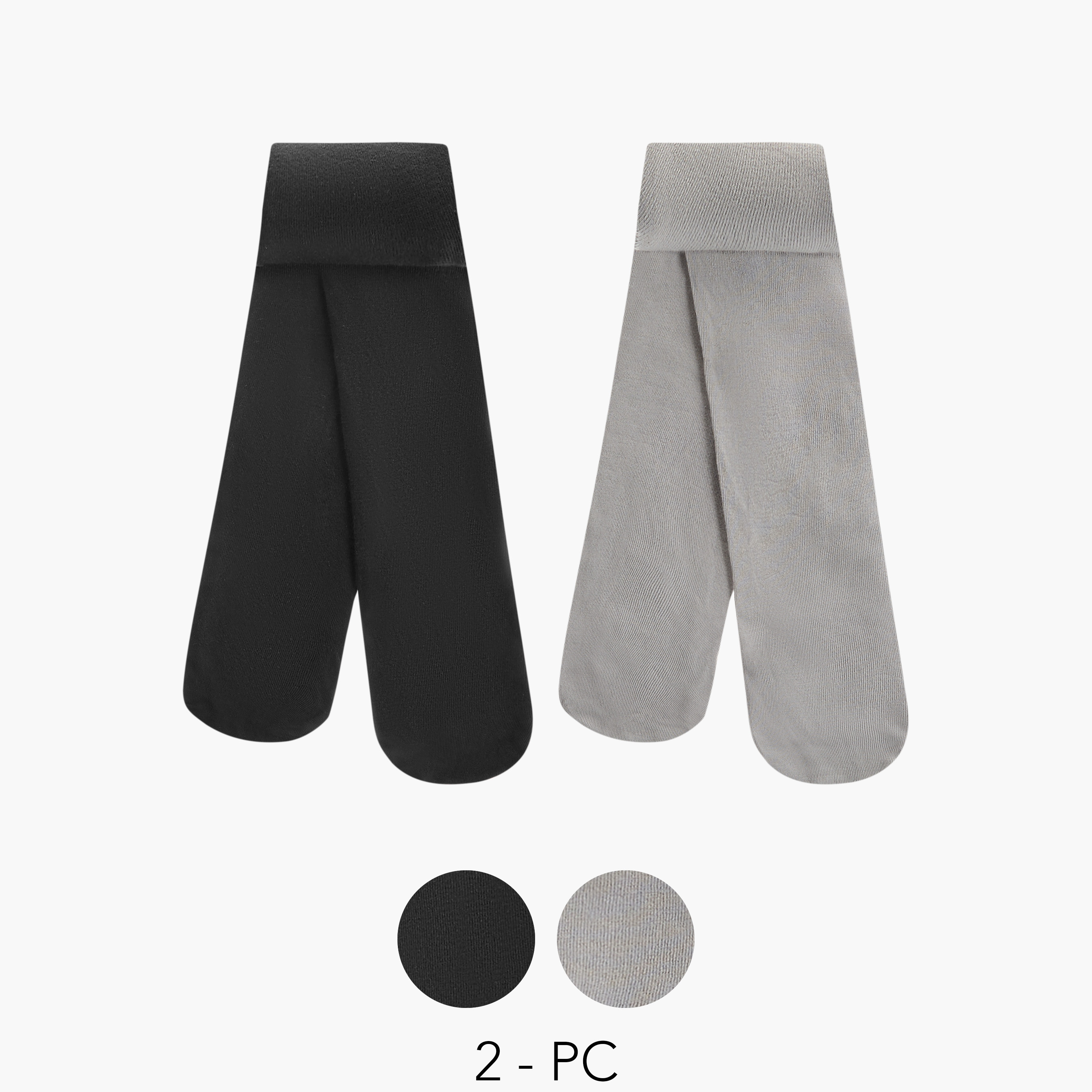 سراويل تحتانية سادة قطعتين من جونيورز-girls-accessories-socks-image-1