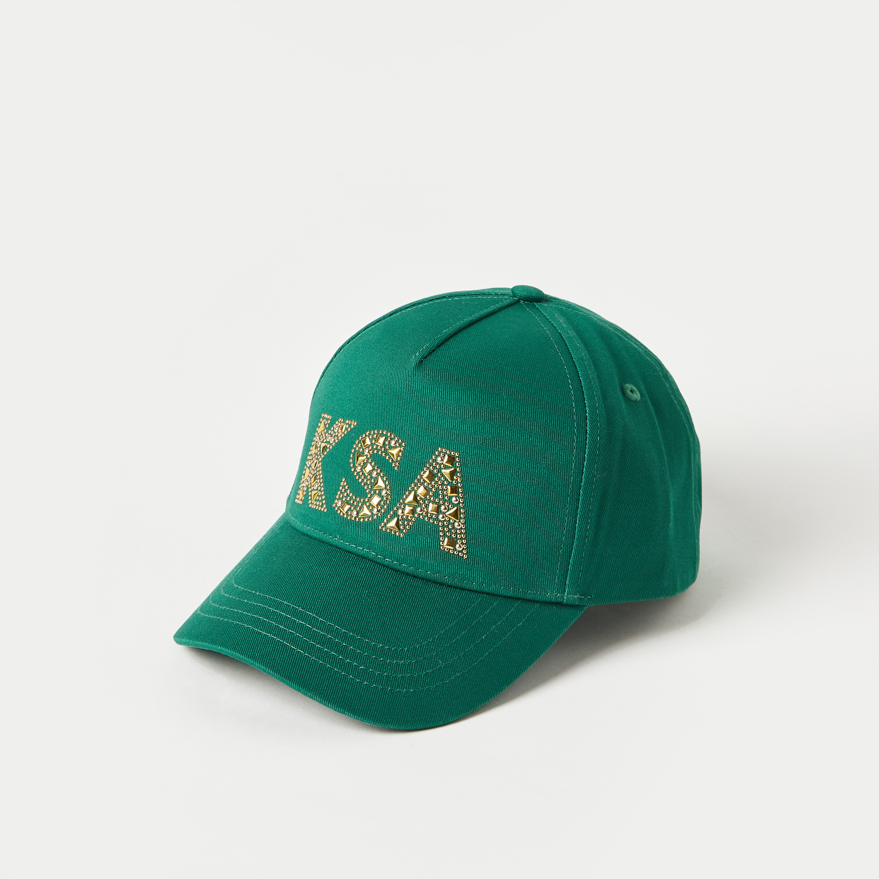 Juniors KSA National Day Print Cap with Velcro Strap Closure-girls-accessories-caps-image-1