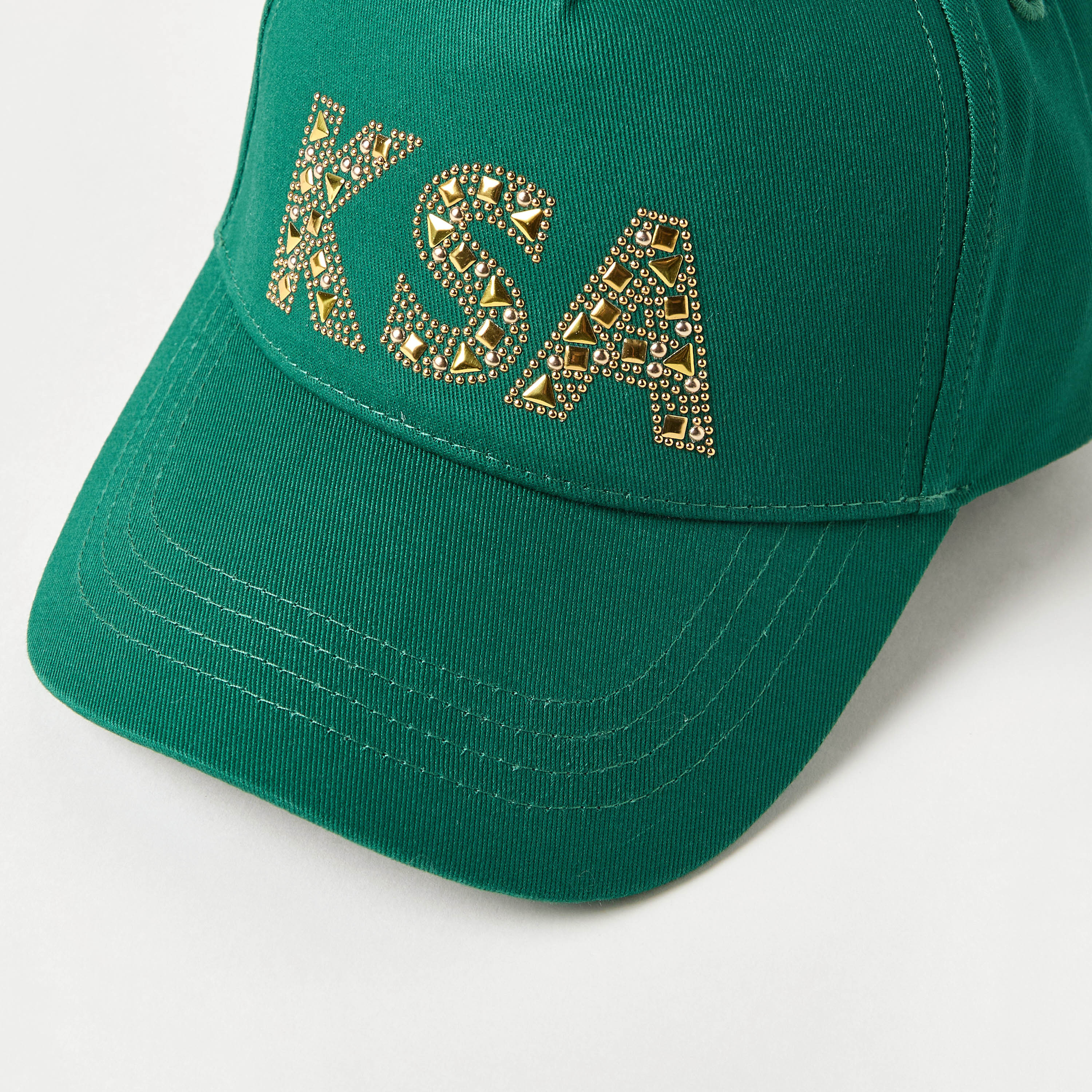 Juniors KSA National Day Print Cap with Velcro Strap Closure-girls-accessories-caps-image-2