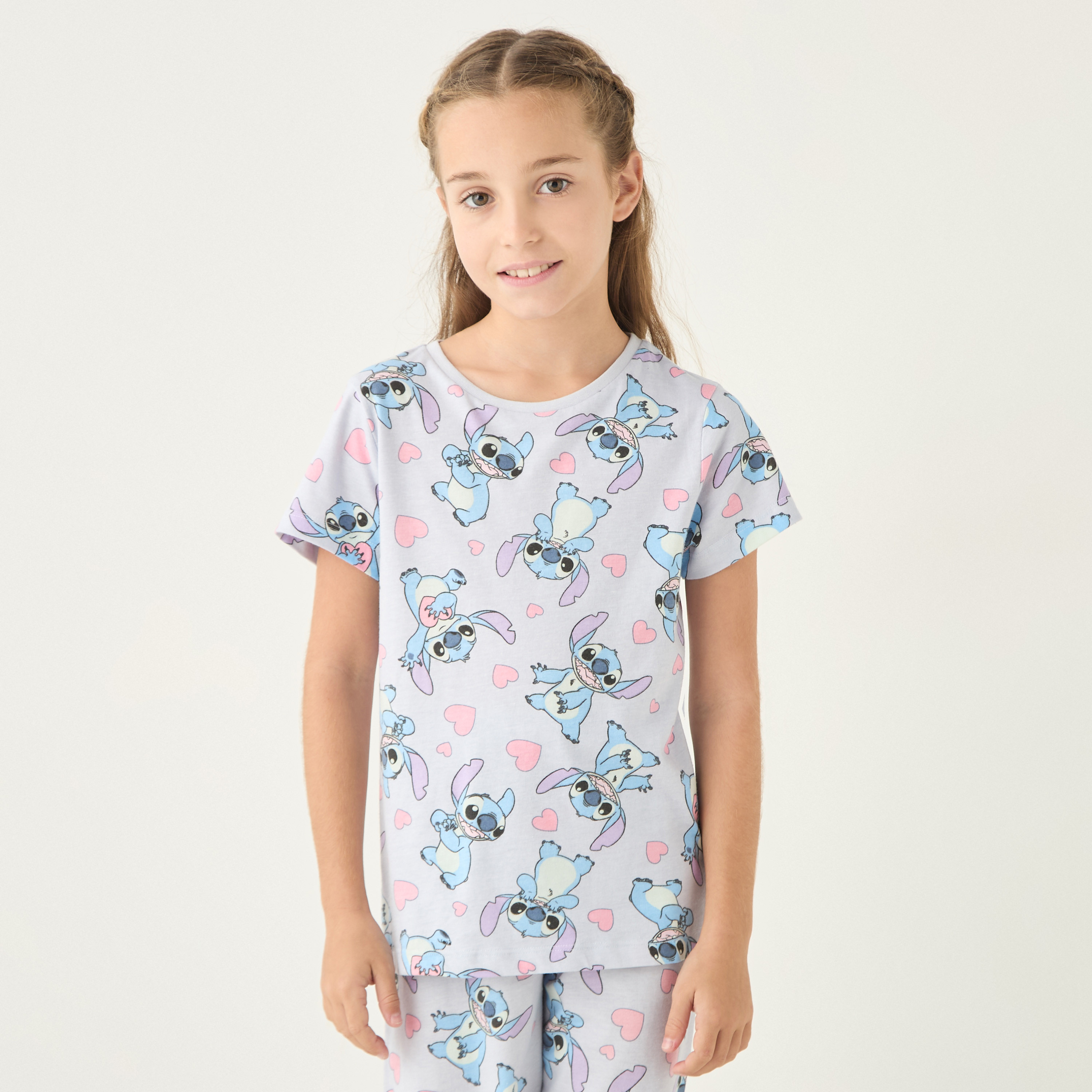 بنطلون بيجاما وتيشيرت بأكمام قصيرة وطبعات من ديزني - مجموعة من طقمين-girls-clothing-multipacks-image-6