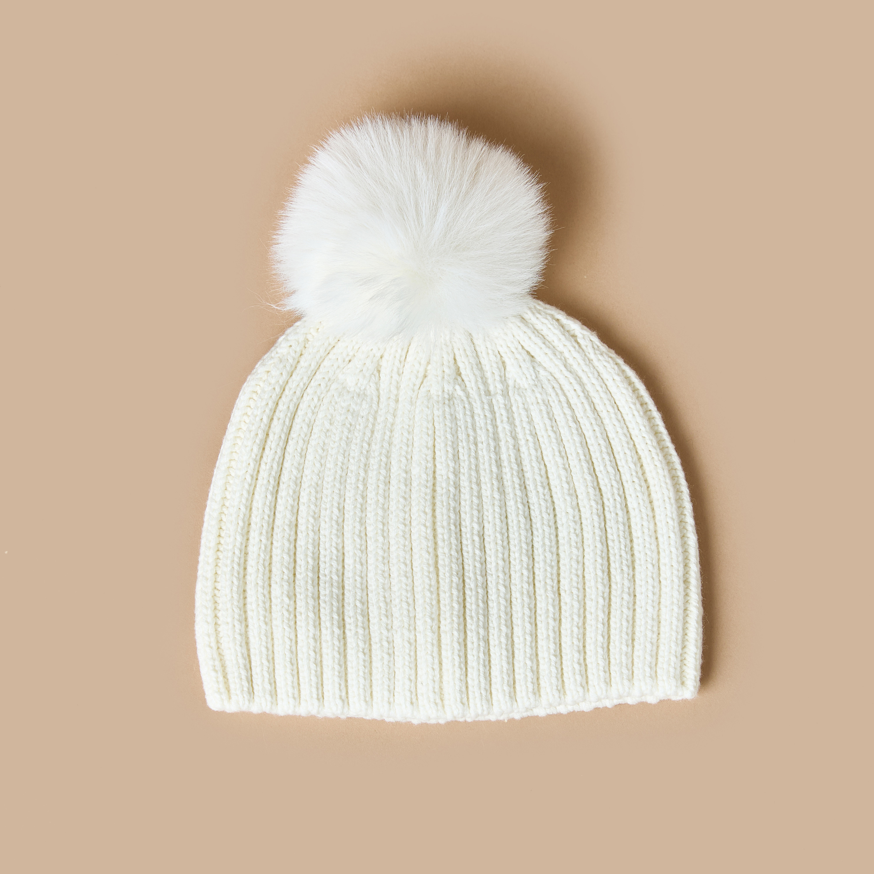 Juniors Textured Beanie Cap with Pom-Pom Detail-baby-girls-clothing-winterwear-winteraccessories-image-1