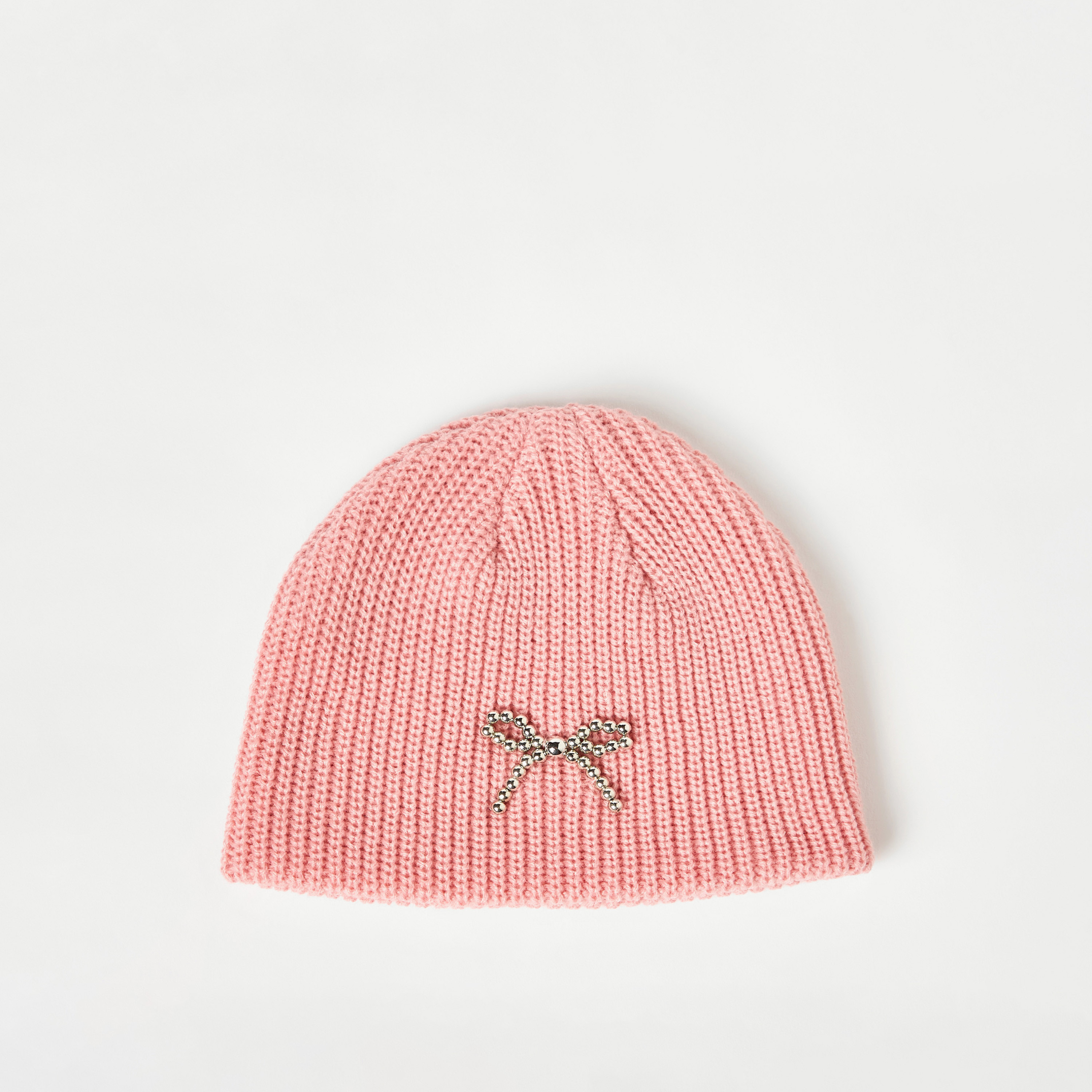 قبعة بيني مزينة بفيونكة من جونيورز-baby-girls-clothing-winterwear-winteraccessories-image-1