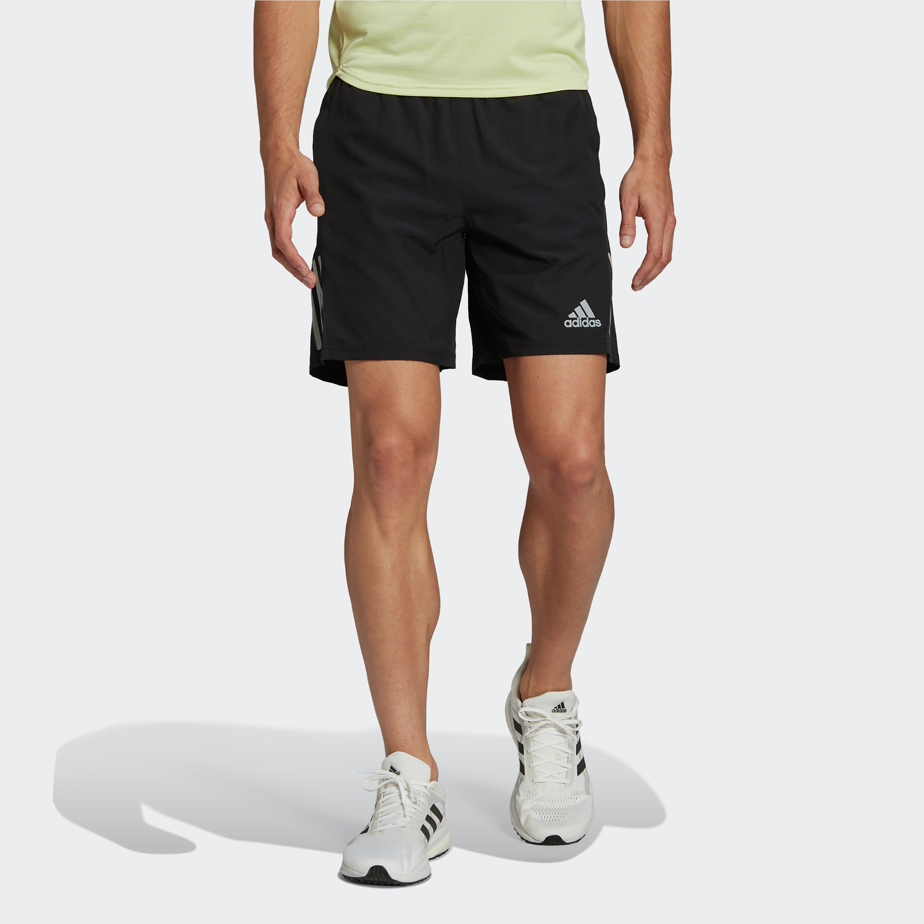 Adidas Own The Run Men 3 Stripe Shorts-men-clothing-bottoms-shorts-image-1