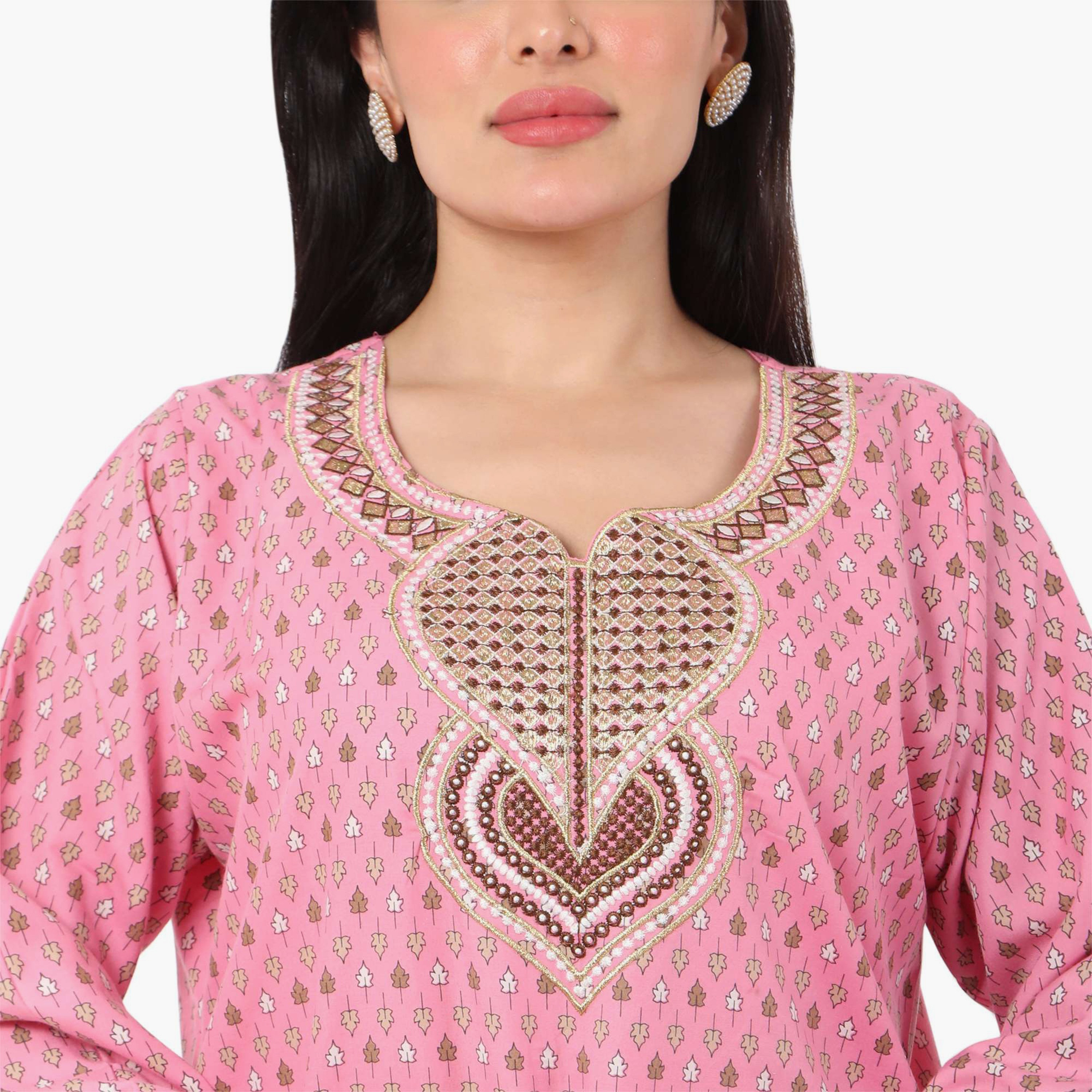 جلابية نسائية مطرزة بعقدة عنق من هانا آند سارة-women-arabicclothing-jalabiyas-image-6
