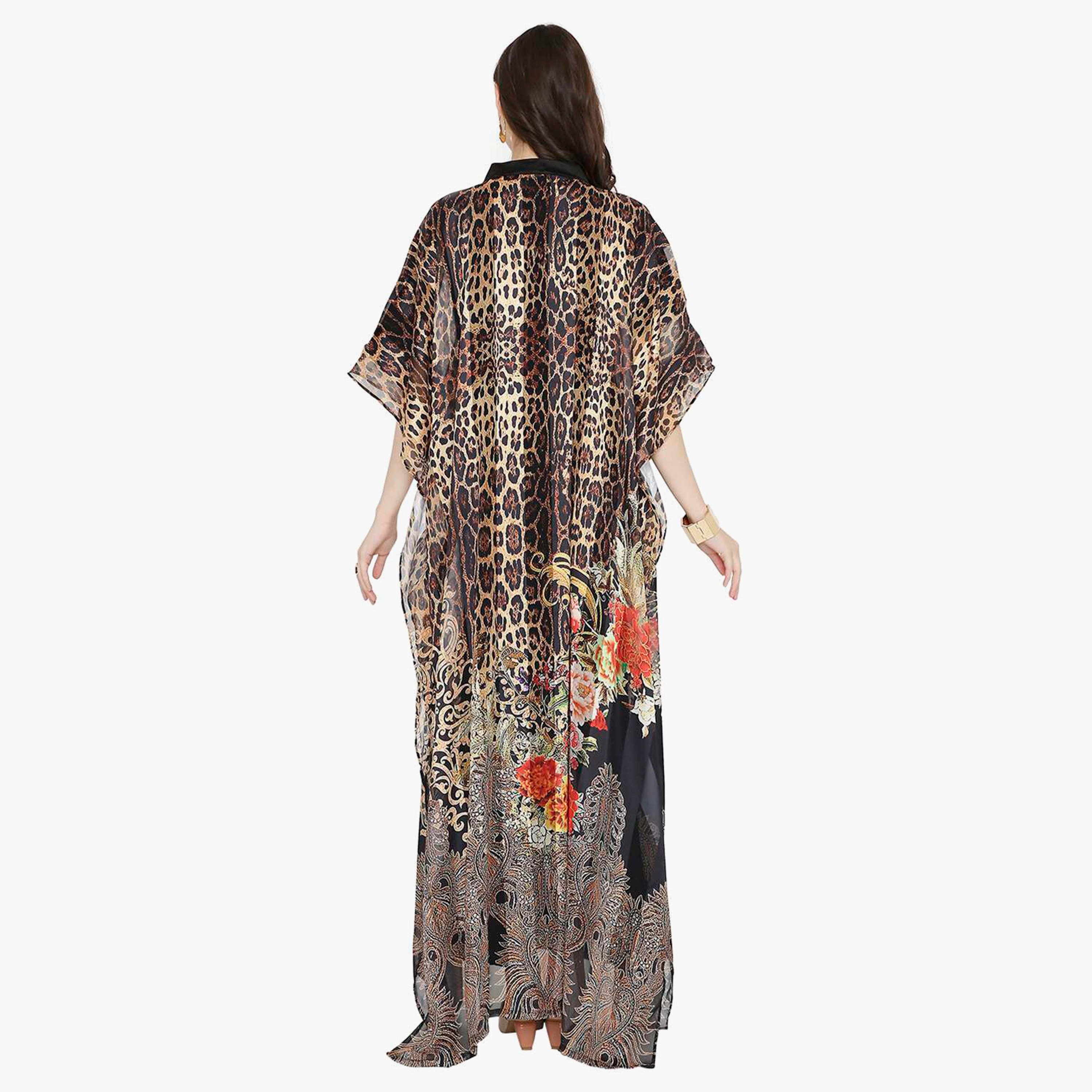 قفطان احتفالي نسائي بطبعة حيوانات وياقة وأكمام واسعة من هانا آند سارة-women-arabicclothing-jalabiyas-image-5